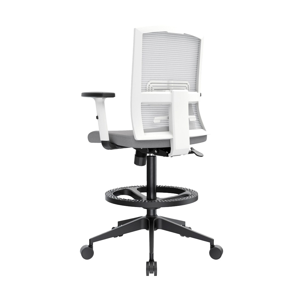 SILLA CAJERO ERGONÓMICA CON APOYABRAZOS MONK GRIS NYLON OFIDEAS - 4