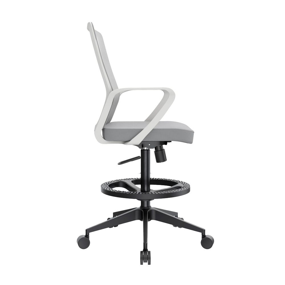 SILLA CAJERO ERGONÓMICA CON APOYABRAZOS ANDY GRIS NYLON OFIDEAS - 2