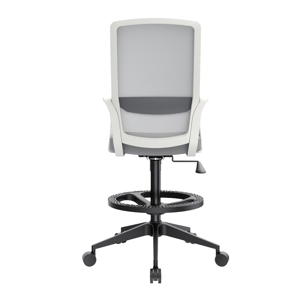 SILLA CAJERO ERGONÓMICA CON APOYABRAZOS ANDY GRIS NYLON OFIDEAS - 3