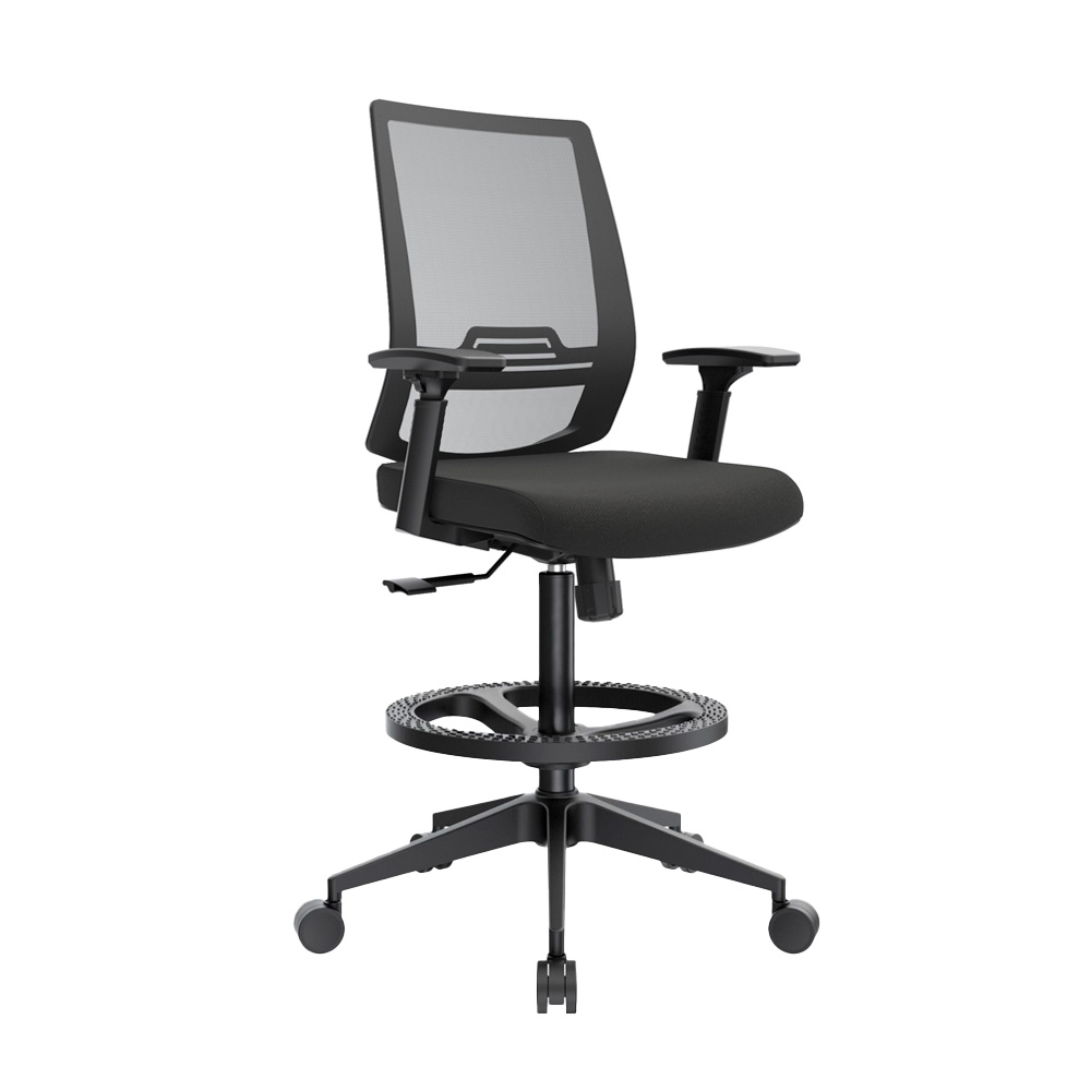 SILLA CAJERO ERGONÓMICA CON APOYABRAZOS THINK NYLON NEGRO OFIDEAS - 1