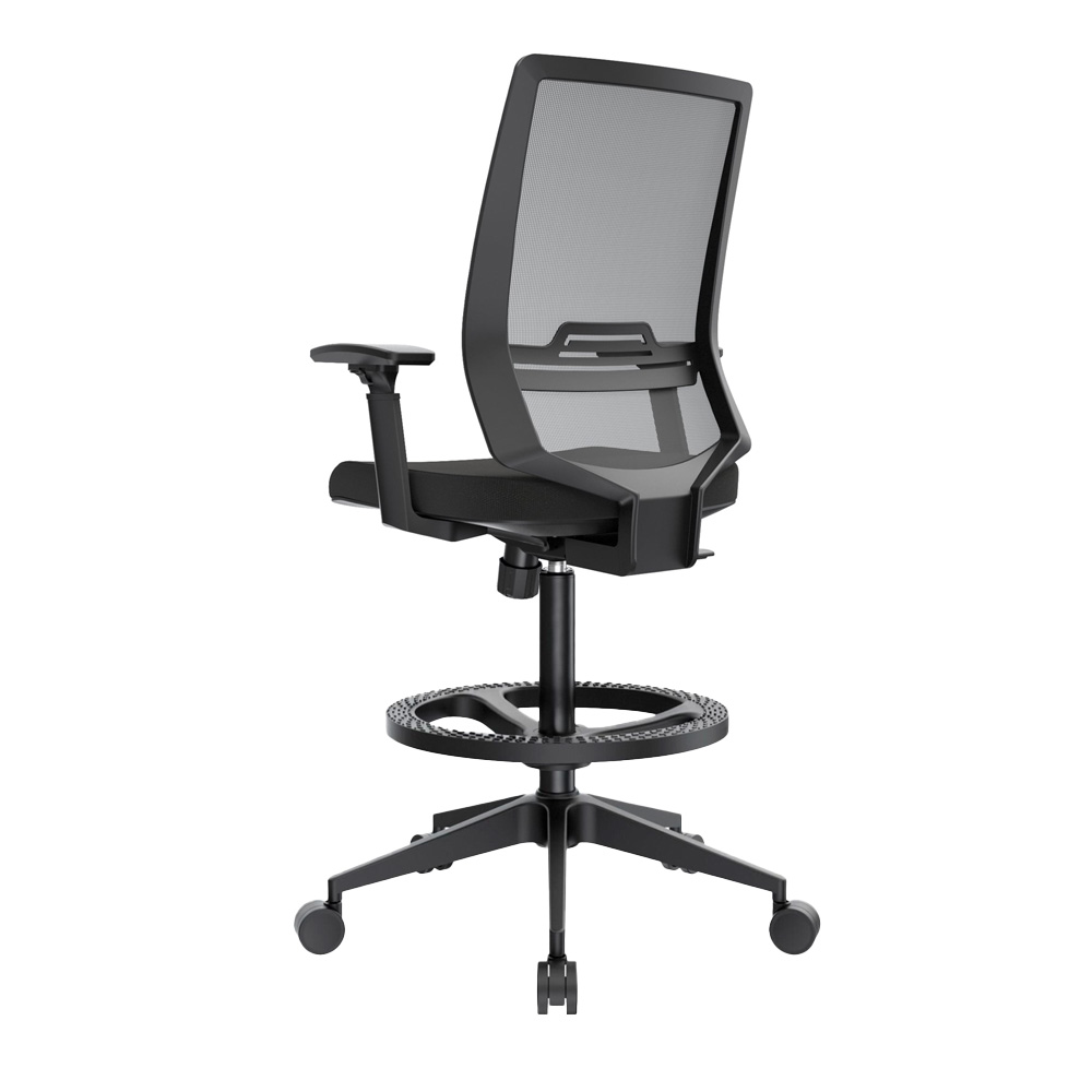 SILLA CAJERO ERGONÓMICA CON APOYABRAZOS THINK NYLON NEGRO OFIDEAS - 3