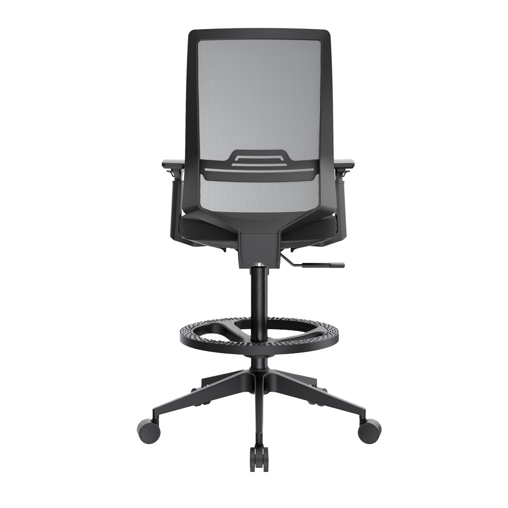 SILLA CAJERO ERGONÓMICA CON APOYABRAZOS THINK NYLON NEGRO OFIDEAS - 4