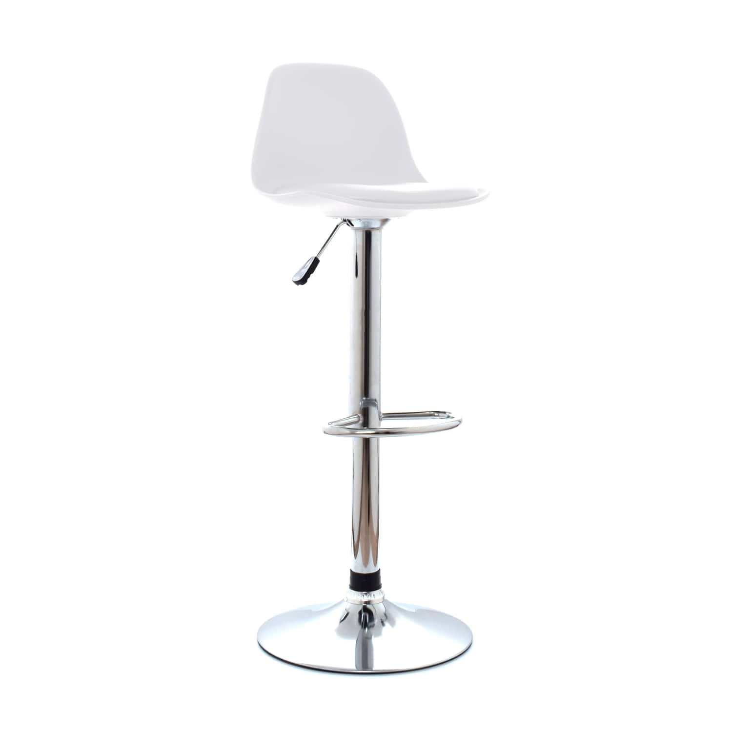 SILLA PARA BAR REGULABLE EN ALTURA BOAT BLANCO OFIDEAS - 1