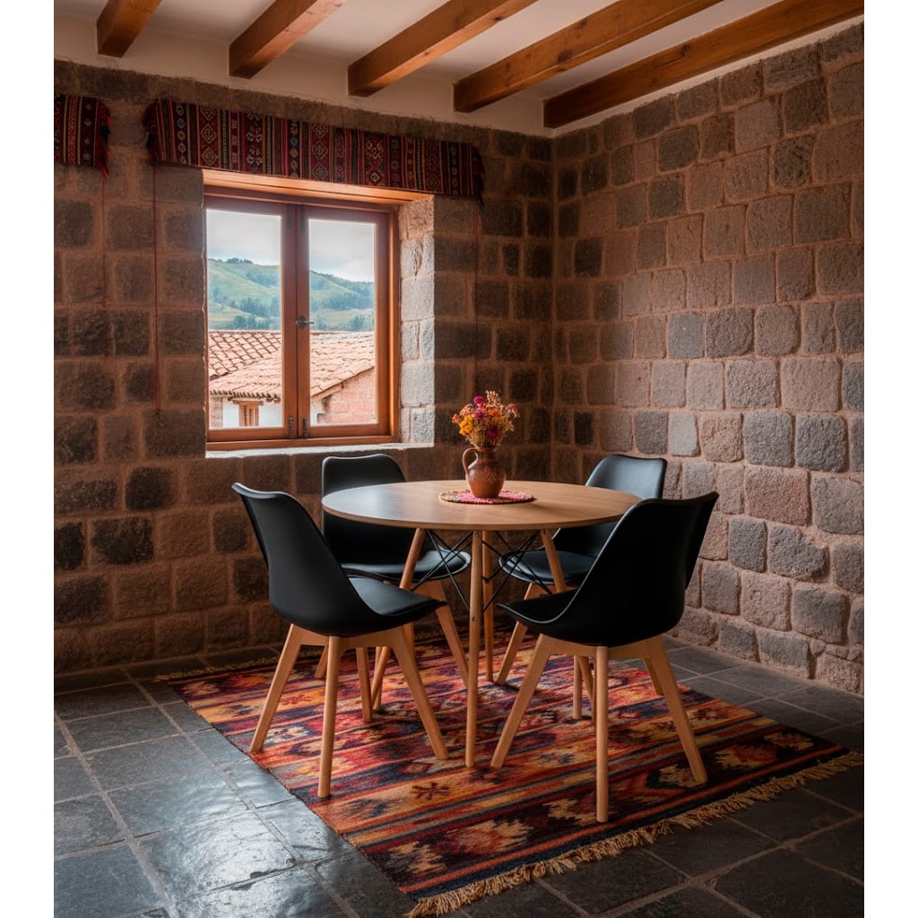 MESA DE COMEDOR EAMES ROUND HAYA 80 CM OFIDEAS - 3