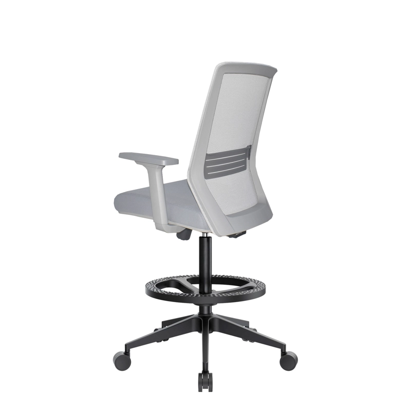 SILLA CAJERO ERGONÓMICO MUSK GRIS NYLON ARO NEGRO  OFIDEAS - 2