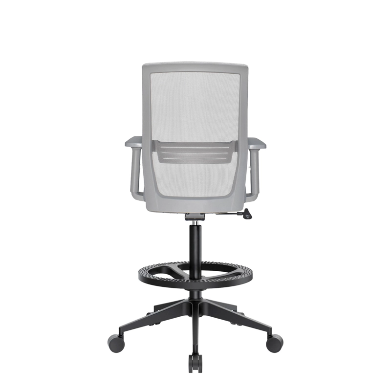 SILLA CAJERO ERGONÓMICO MUSK GRIS NYLON ARO NEGRO  OFIDEAS - 3