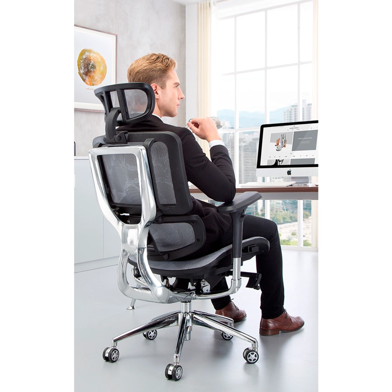 SILLA ERGONÓMICA SLIDER BRAZO 4D MADRID UP DOWN GRIS OFIDEAS - 6