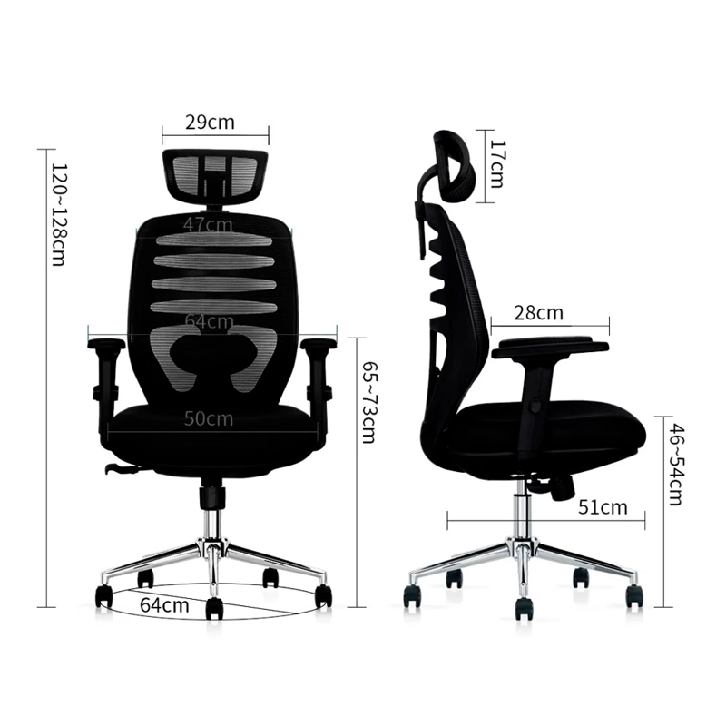SILLA GIRATORIA ERGONÓMICA PRESIDENCIAL LED COLOR NEGRO OFIDEAS - 4