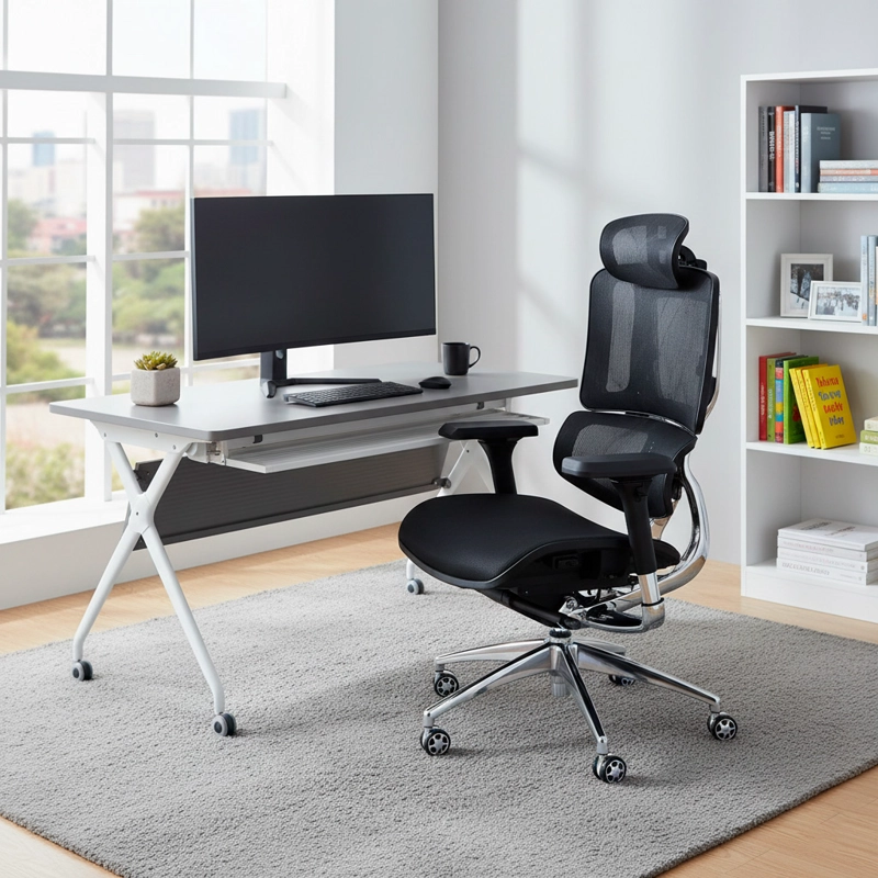 SILLA ERGONÓMICA SLIDER BRAZO 4D MADRID UP DOWN NEGRO OFIDEAS - 5