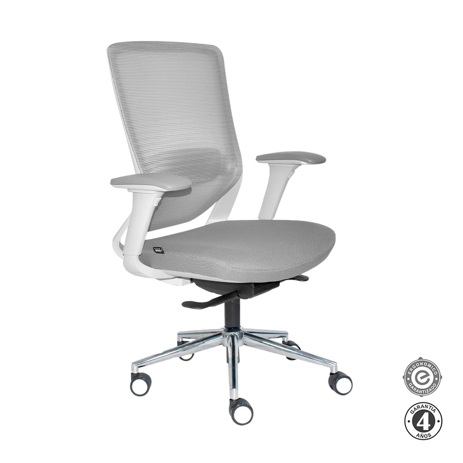 SILLA ERGONÓMICA LOOP GERENTE 4D CROMADO GRIS OFIDEAS - 2