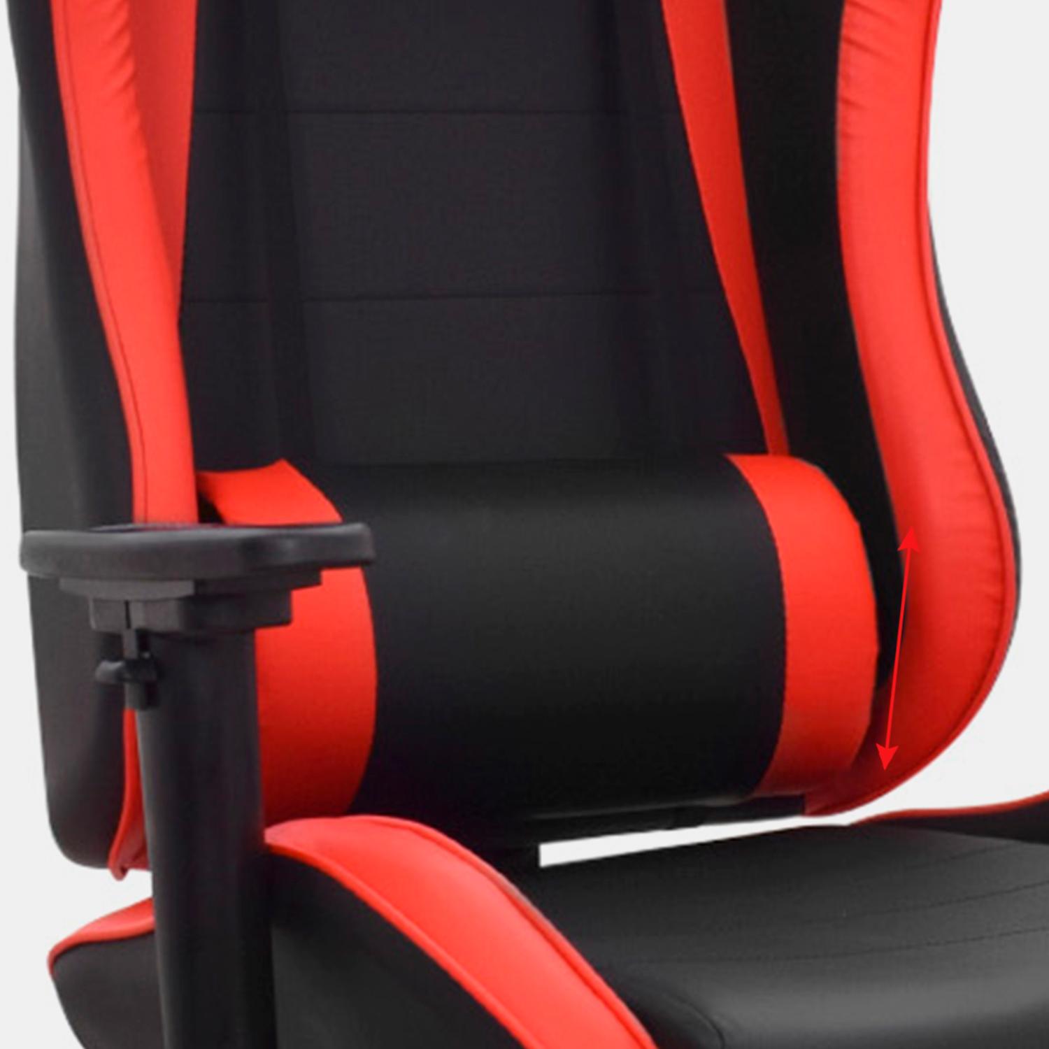 SILLA GAMER LEAF NEGRO/ROJO OFIDEAS - 7