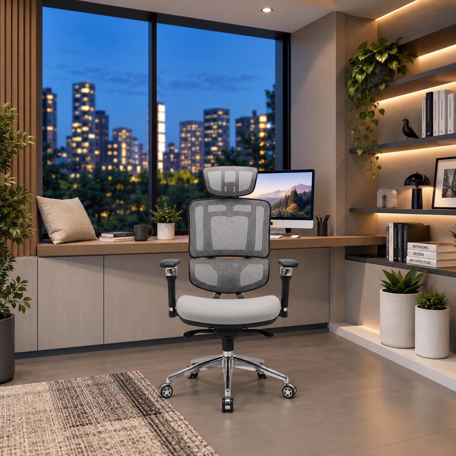 SILLA ERGONÓMICA MADRID PREMIUM 7D GRIS OFIDEAS - 4