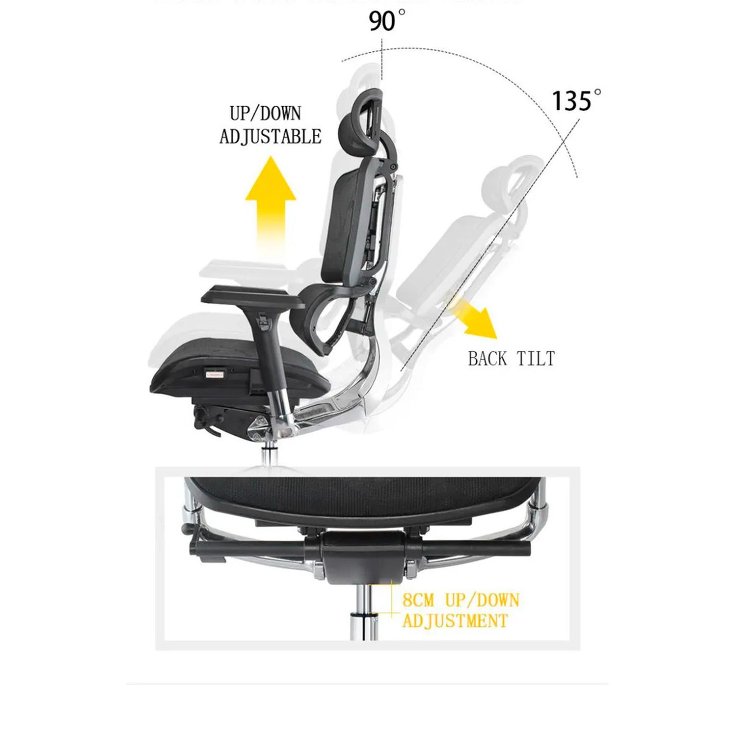 SILLA ERGONÓMICA MADRID PREMIUM 7D GRIS OFIDEAS - 5
