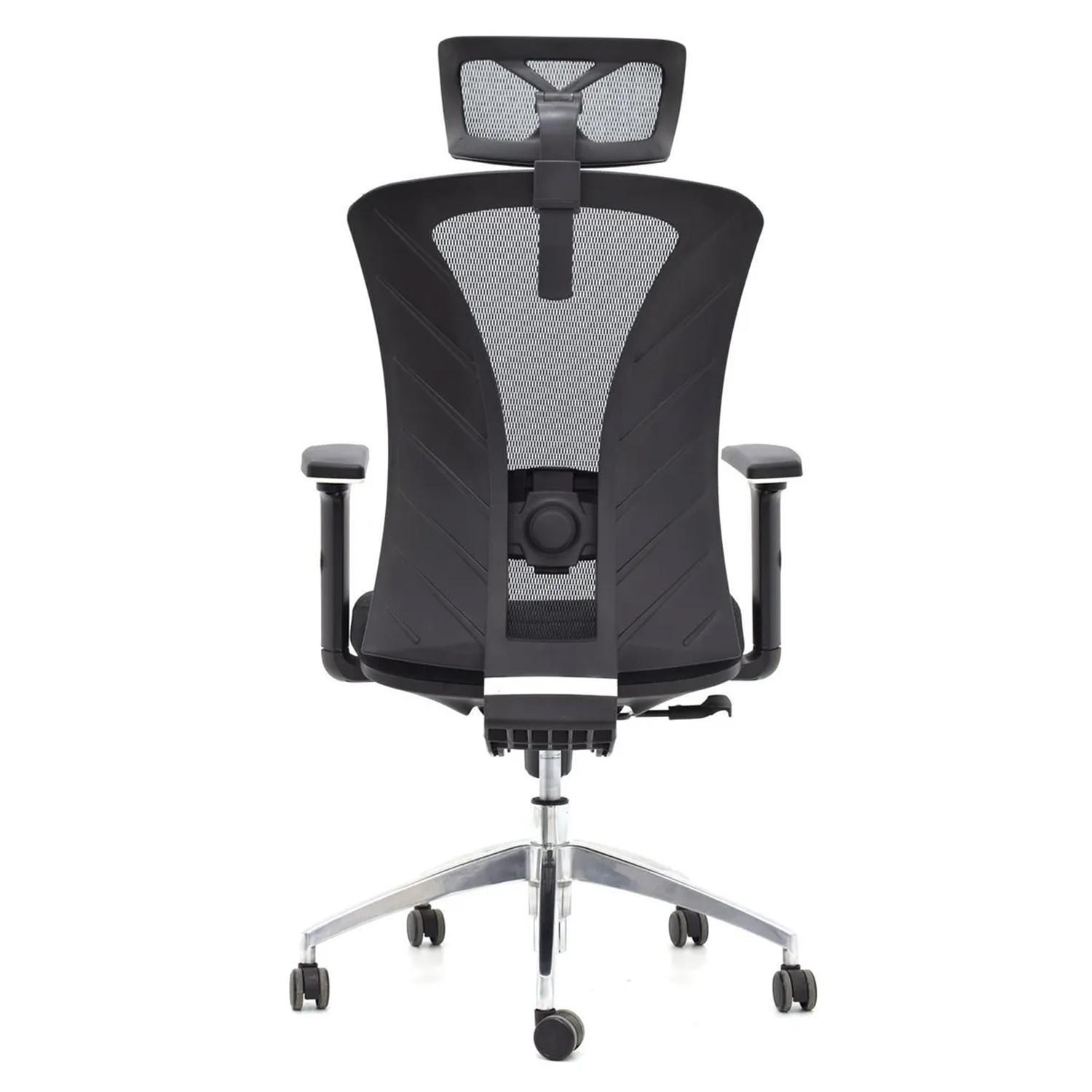 SILLA ERGONÓMICA VERSALLES PRESIDENTE BRAZOS 1D ALUMINIO NEGRO OFIDEAS - 5
