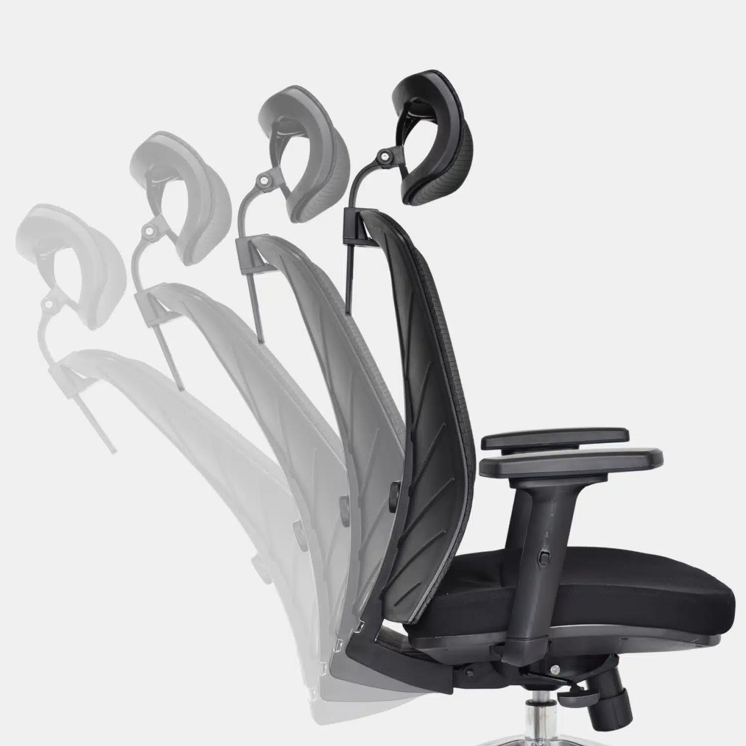 SILLA ERGONÓMICA VERSALLES PRESIDENTE BRAZOS 1D ALUMINIO NEGRO OFIDEAS - 6