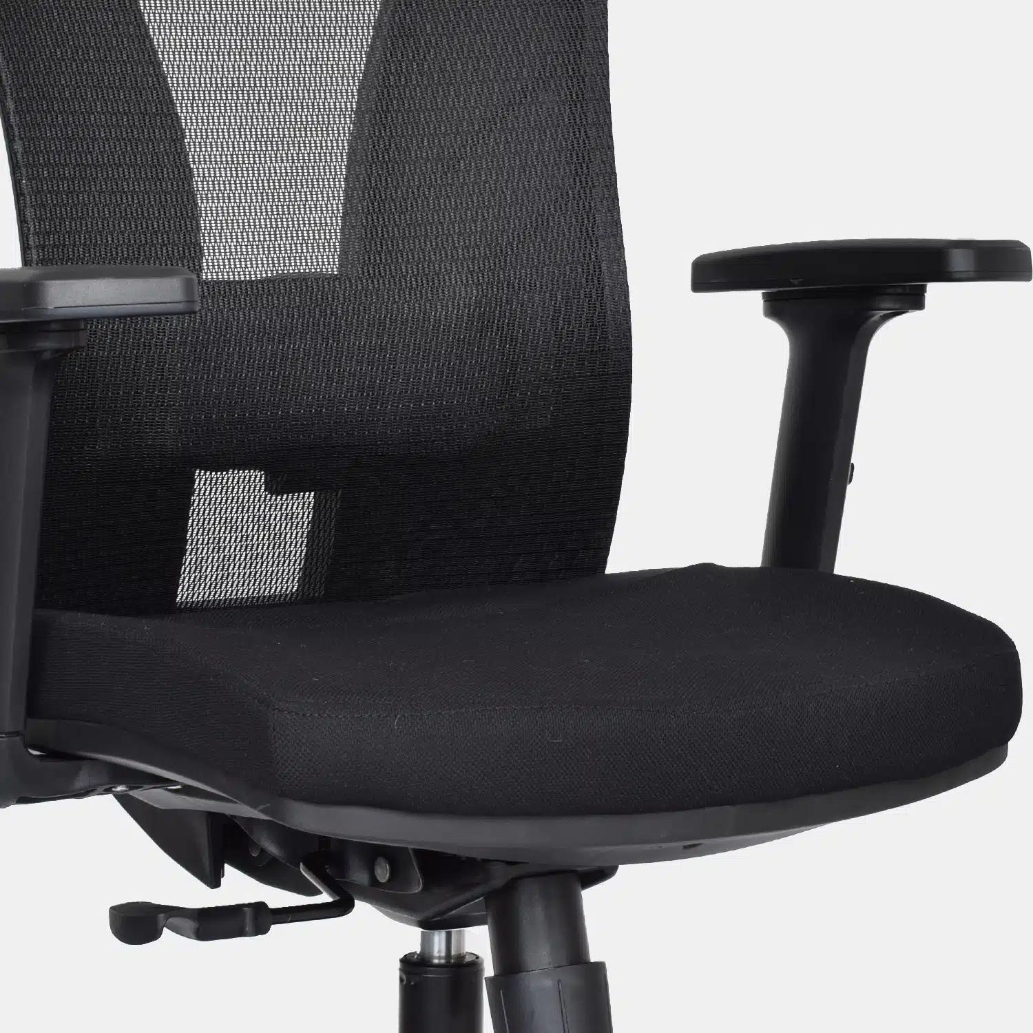SILLA ERGONÓMICA VERSALLES PRESIDENTE BRAZOS 1D ALUMINIO NEGRO OFIDEAS - 7