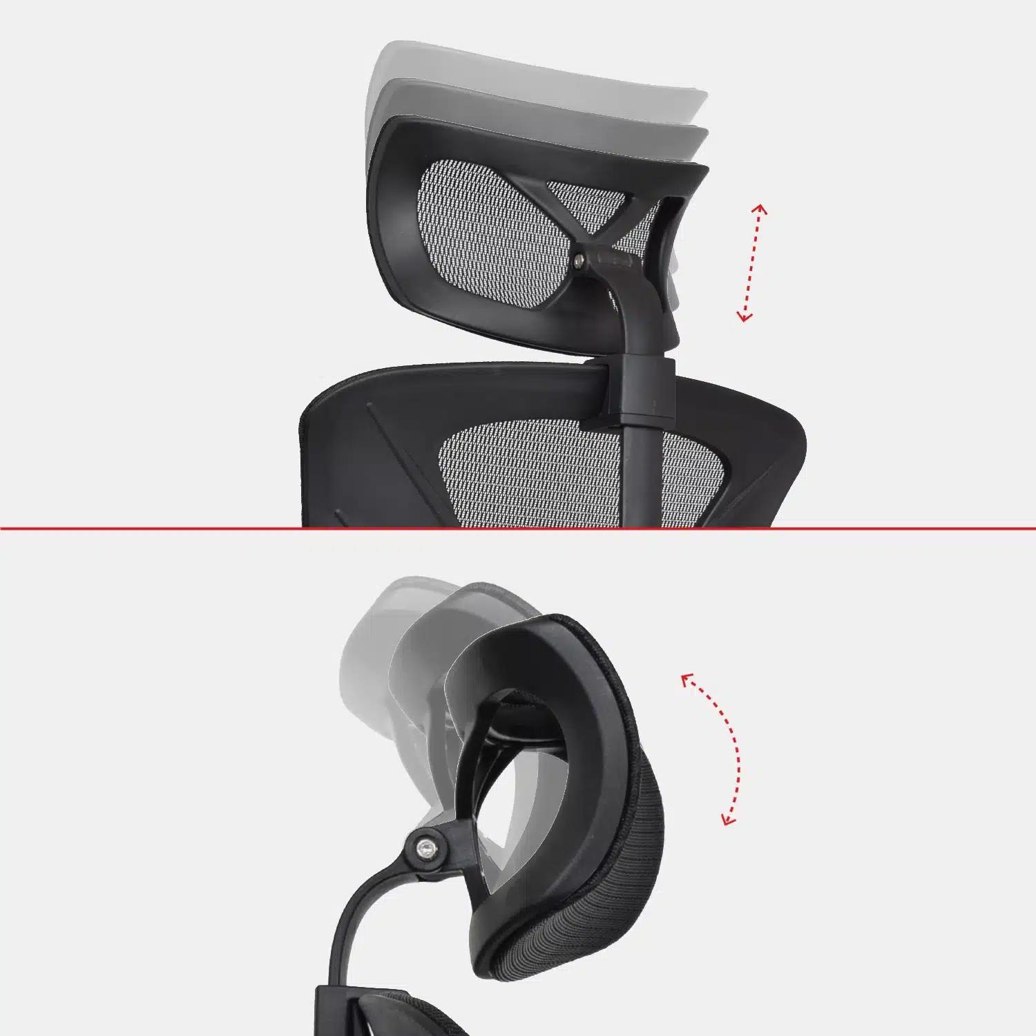 SILLA ERGONÓMICA VERSALLES PRESIDENTE BRAZOS 1D ALUMINIO NEGRO OFIDEAS - 9