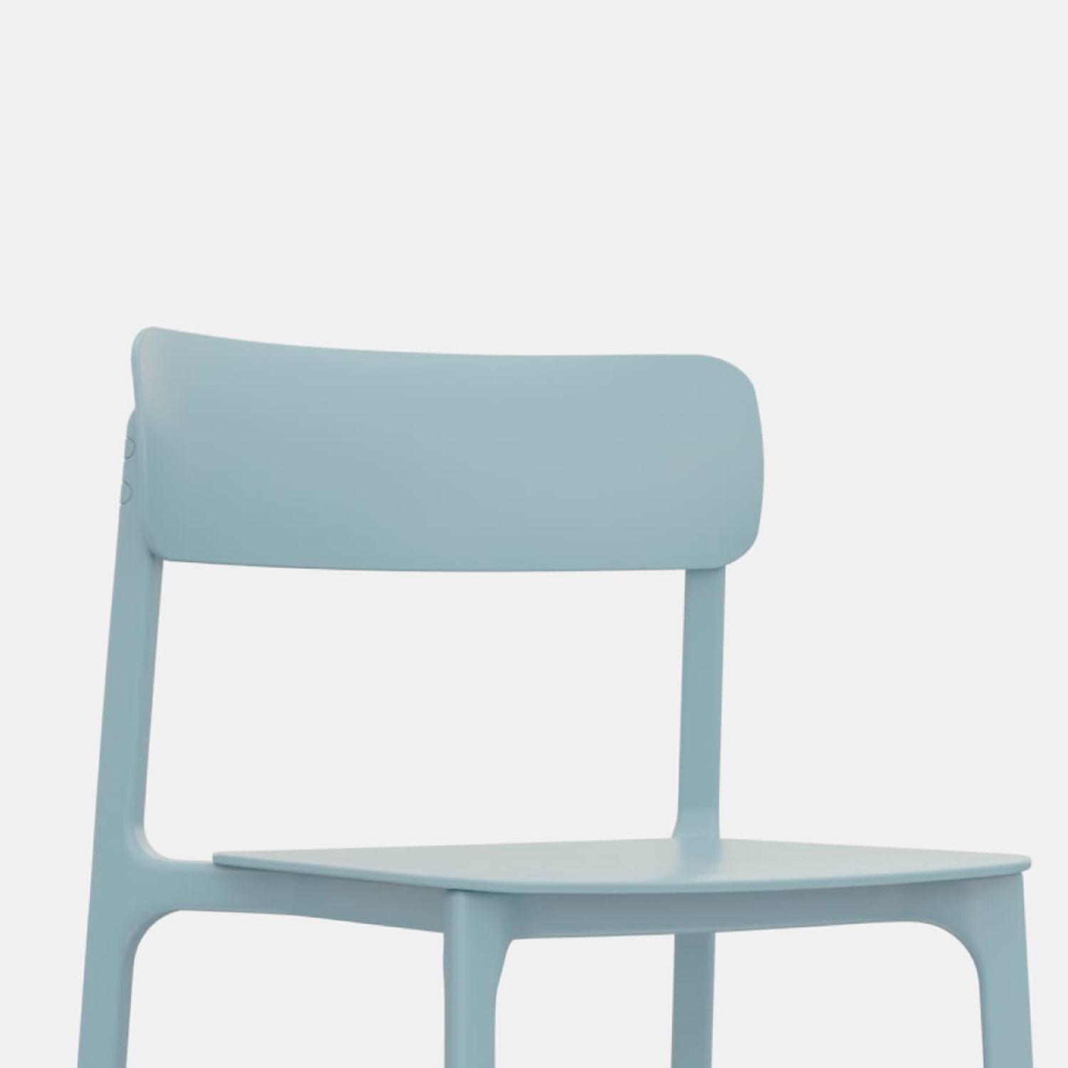 SILLA DE COMEDOR DISEÑO CLAY AZUL OFIDEAS - 7