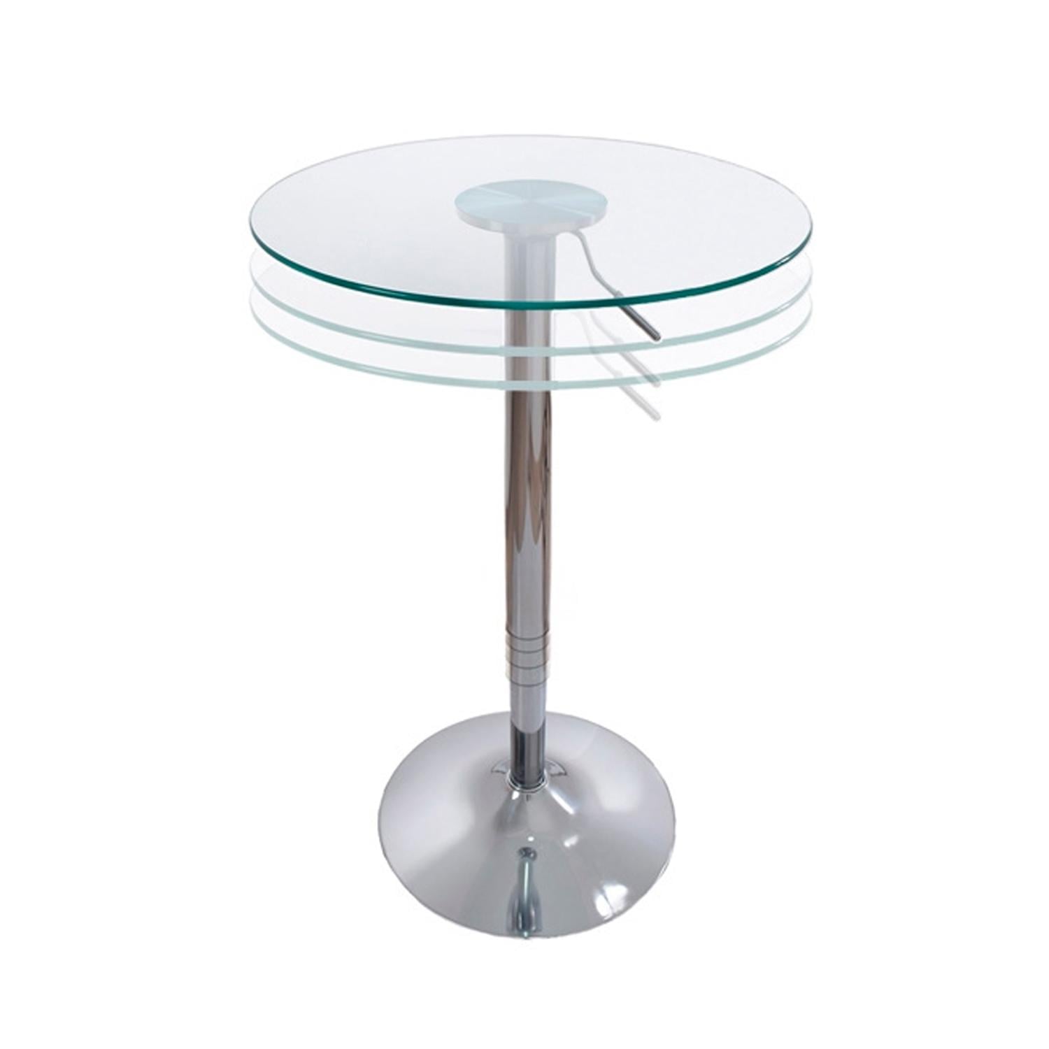 MESA DE BAR REGULABLE EN ALTURA FLAP VIDRIO OFIDEAS - 2