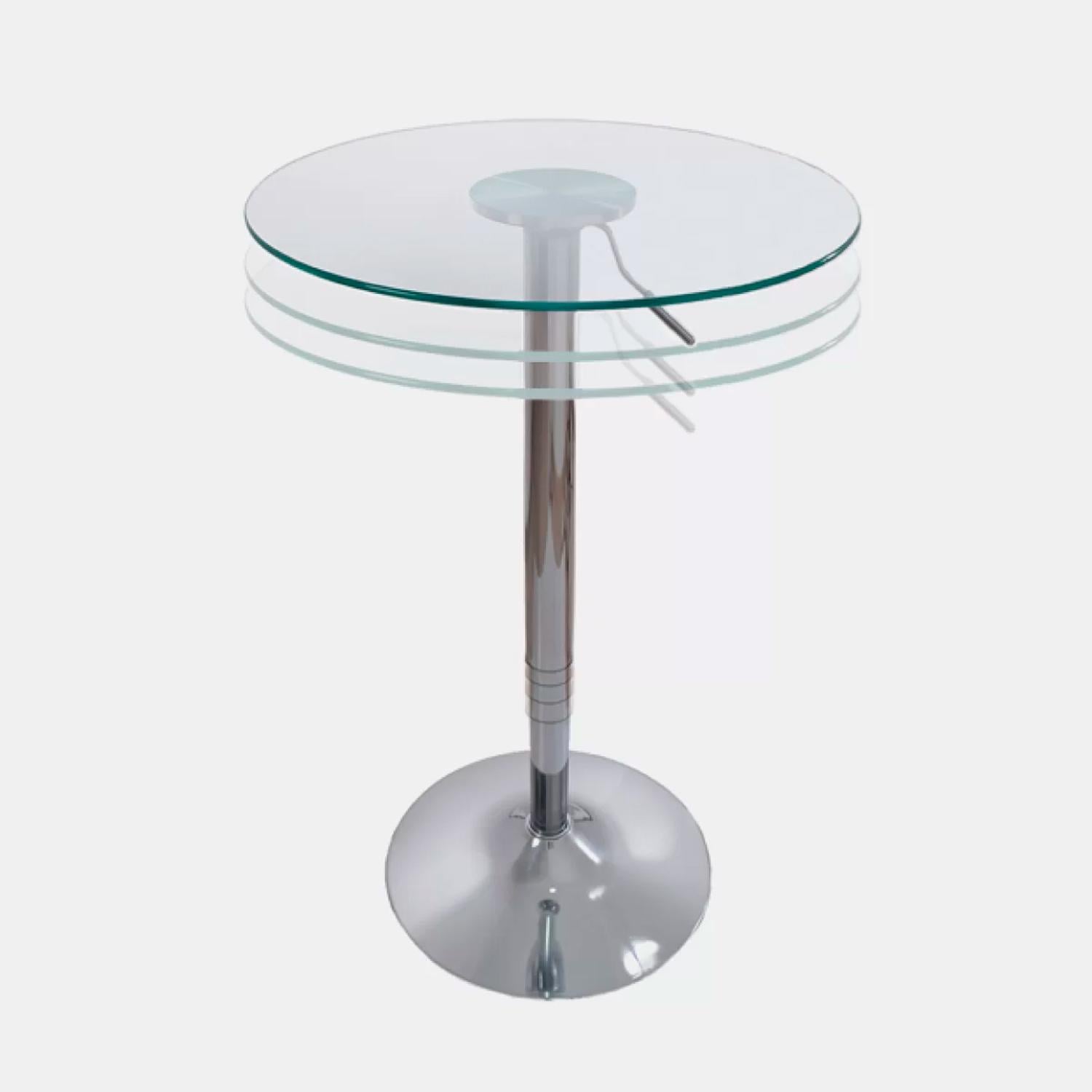MESA DE BAR REGULABLE EN ALTURA FLAP VIDRIO OFIDEAS - 4