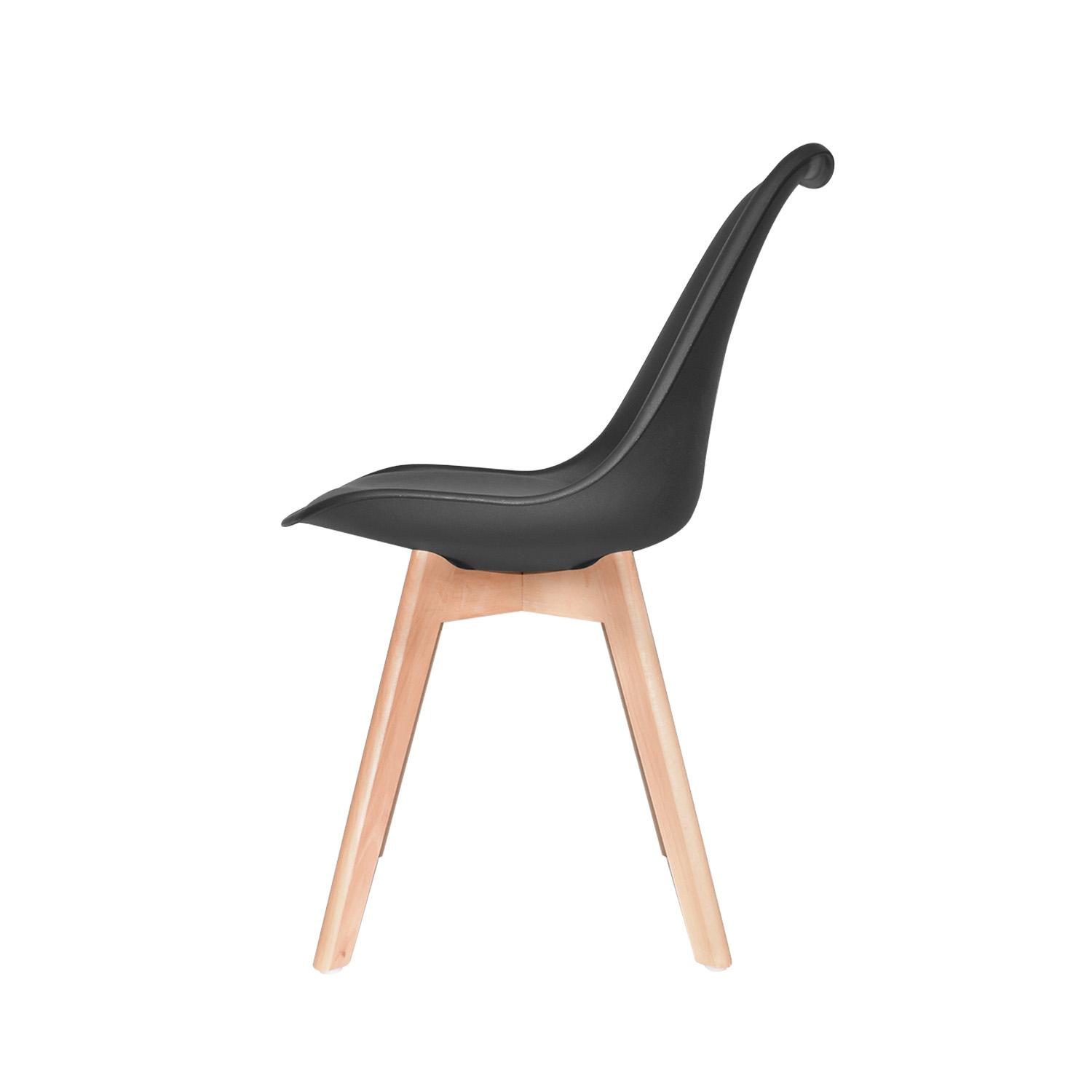 SILLA DE COMEDOR DISEÑO EMA NEGRO OFIDEAS - 4