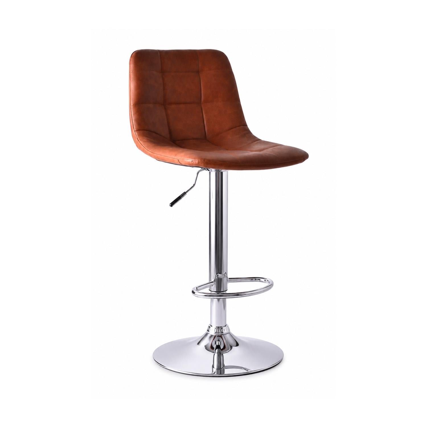 SILLA DE BAR JACK CAMEL BASE CROMO OFIDEAS - 1