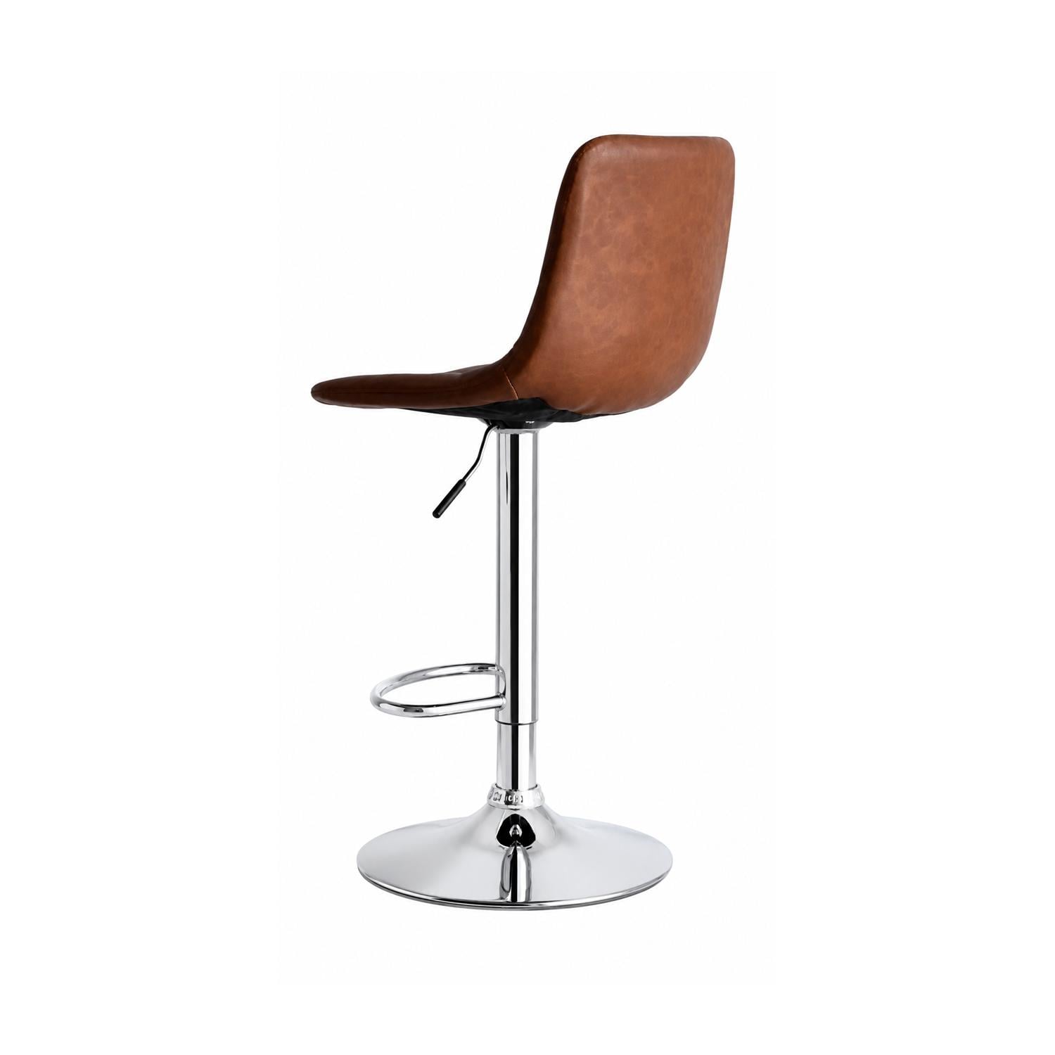 SILLA DE BAR JACK CAMEL BASE CROMO OFIDEAS - 3