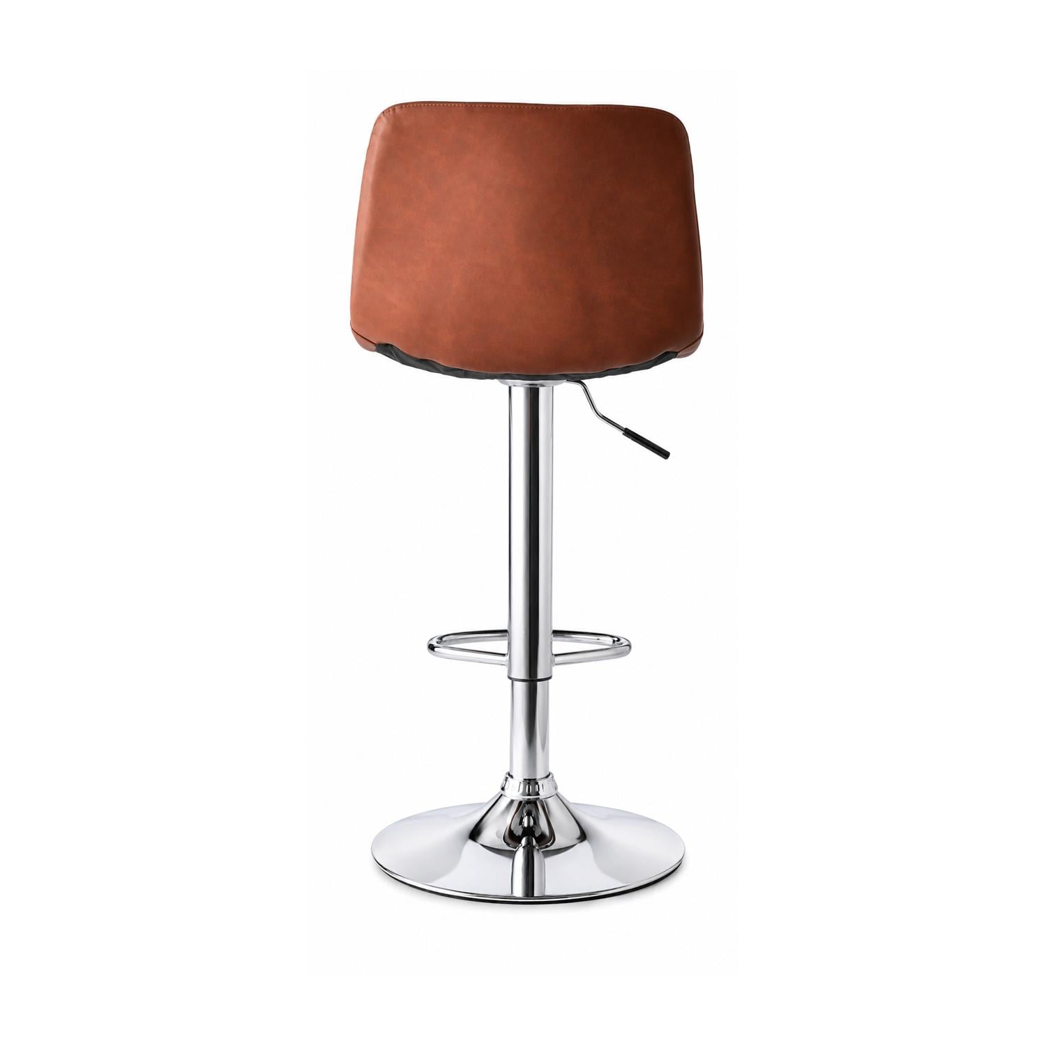 SILLA DE BAR JACK CAMEL BASE CROMO OFIDEAS - 4