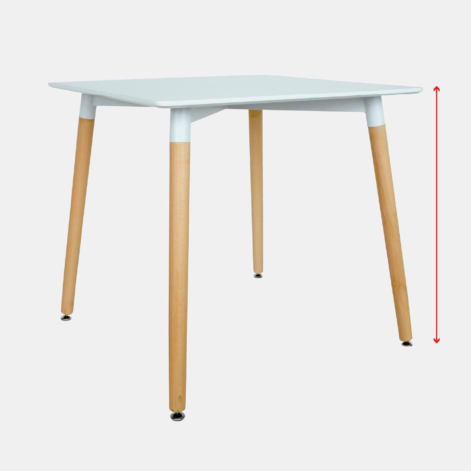 MESA DE COMEDOR CUADRADO SQUARE 80 X 80 BLANCO OFIDEAS - 3