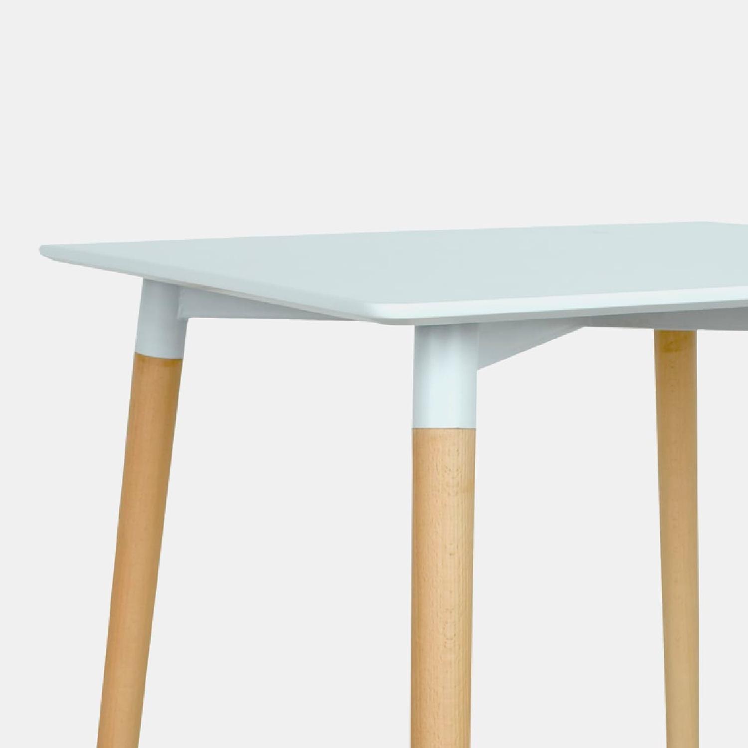 MESA DE COMEDOR CUADRADO SQUARE 80 X 80 BLANCO OFIDEAS - 5