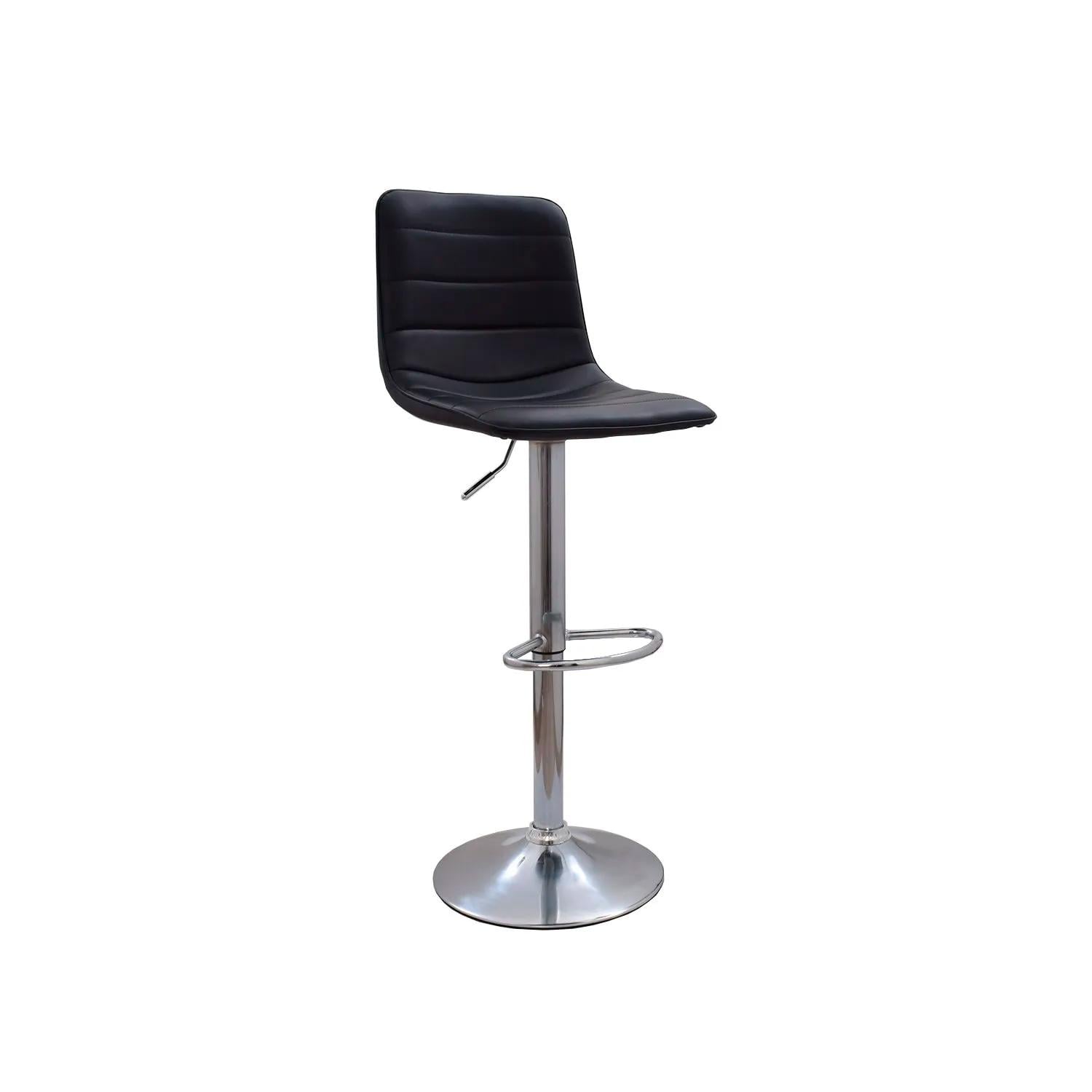 SILLA DE BAR PATRICK NEGRO BASE CROMADO OFIDEAS - 1