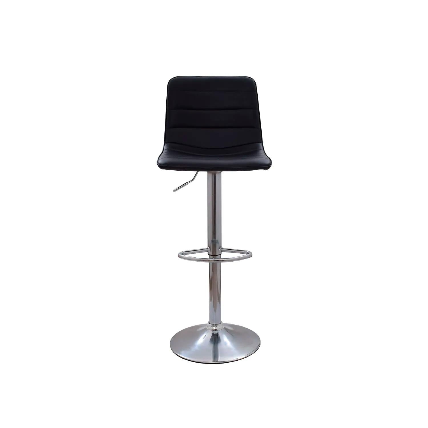 SILLA DE BAR PATRICK NEGRO BASE CROMADO OFIDEAS - 2