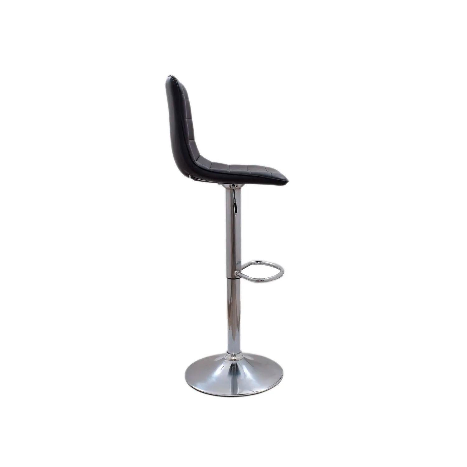 SILLA DE BAR PATRICK NEGRO BASE CROMADO OFIDEAS - 3