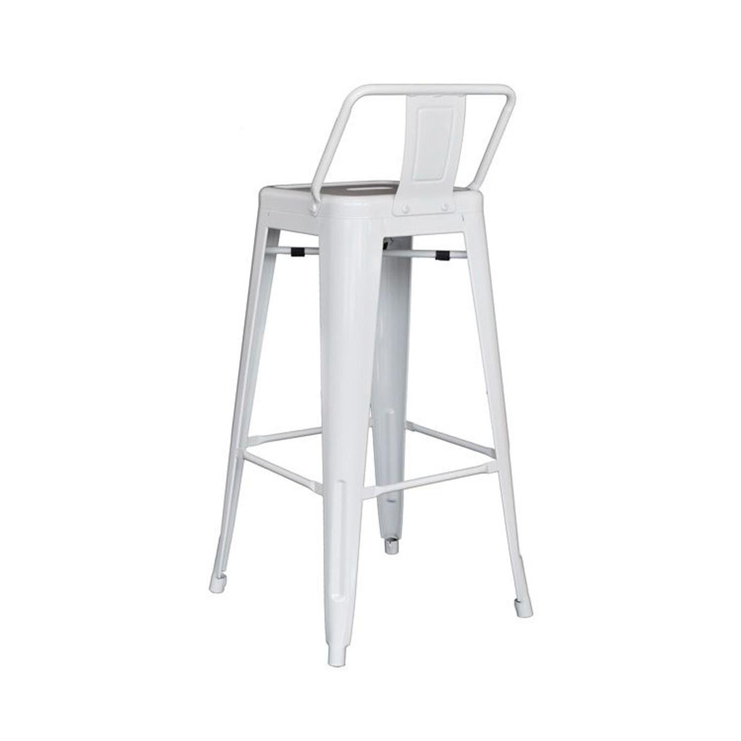 BANCO PARA BAR CLOE CON ESPALDAR BLANCO OFIDEAS - 3