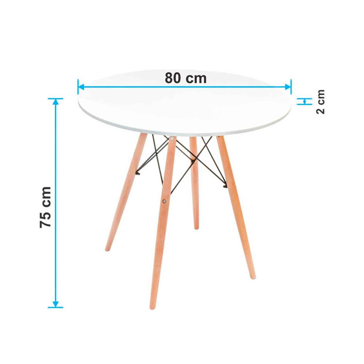 MESA DE COMEDOR EAMES ROUND BLANCO 80 CM OFIDEAS - 2