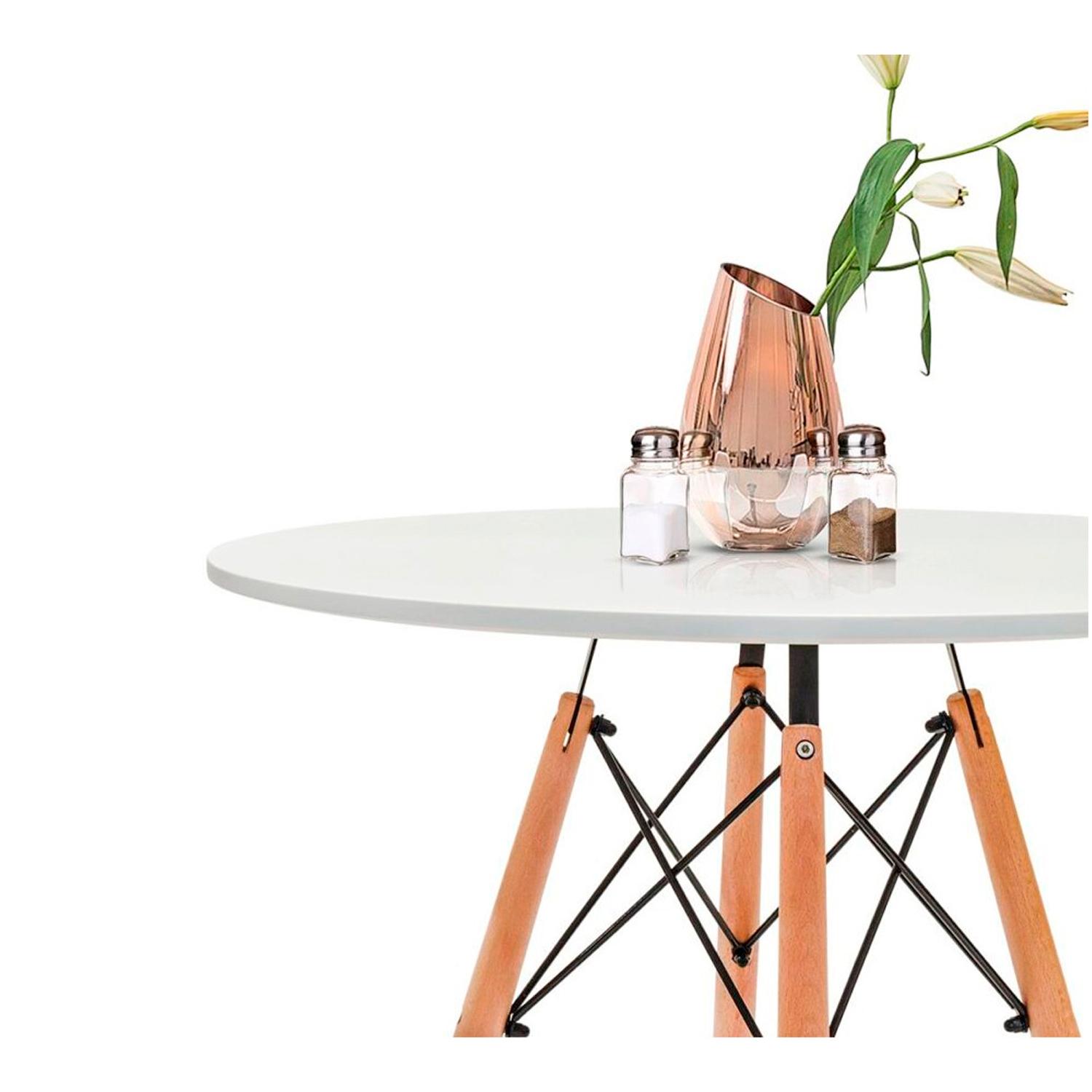 MESA DE COMEDOR EAMES ROUND BLANCO 80 CM OFIDEAS - 3