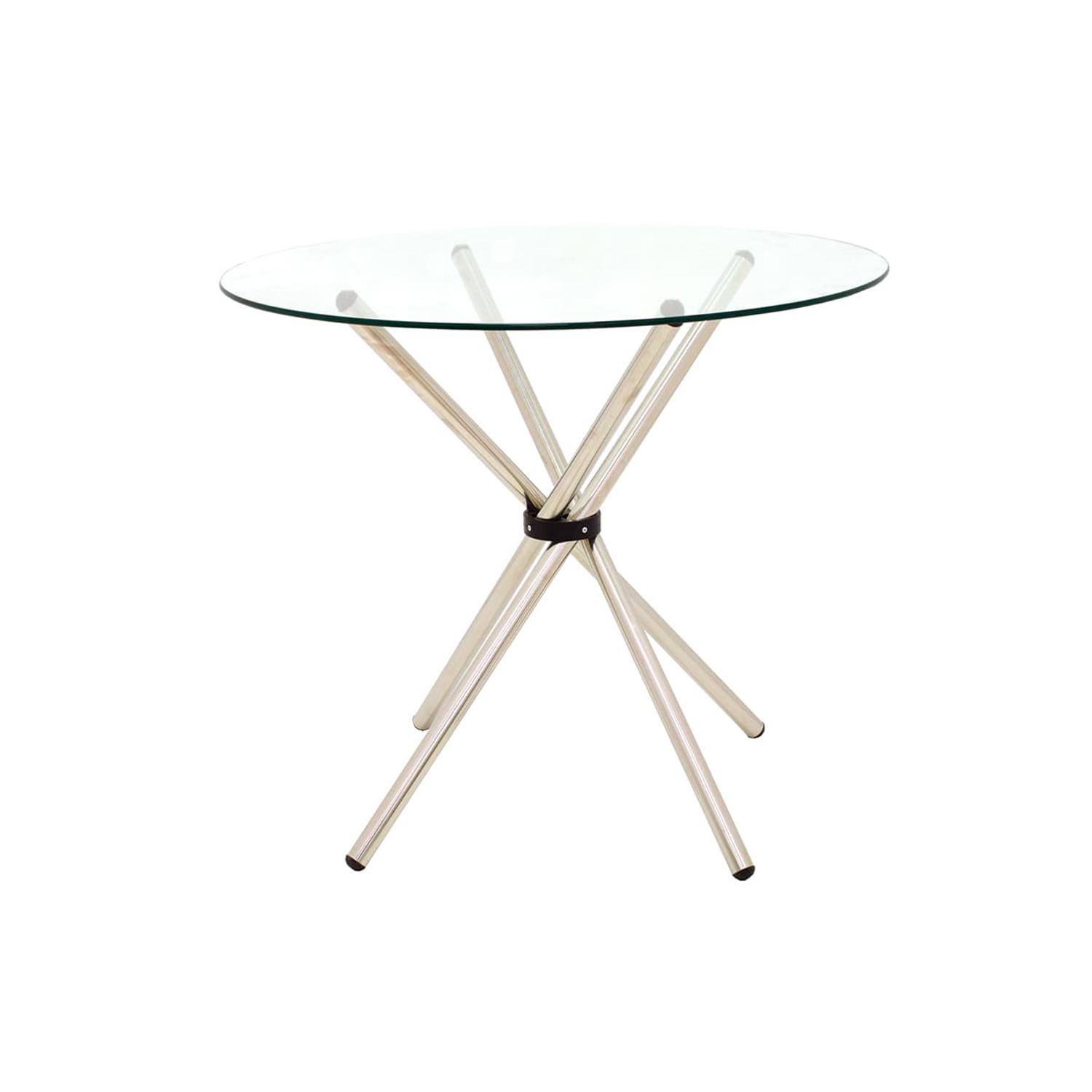 MESA DE COMEDOR NODOS 90 CM VIDRIO TRANSPARENTE OFIDEAS - 1