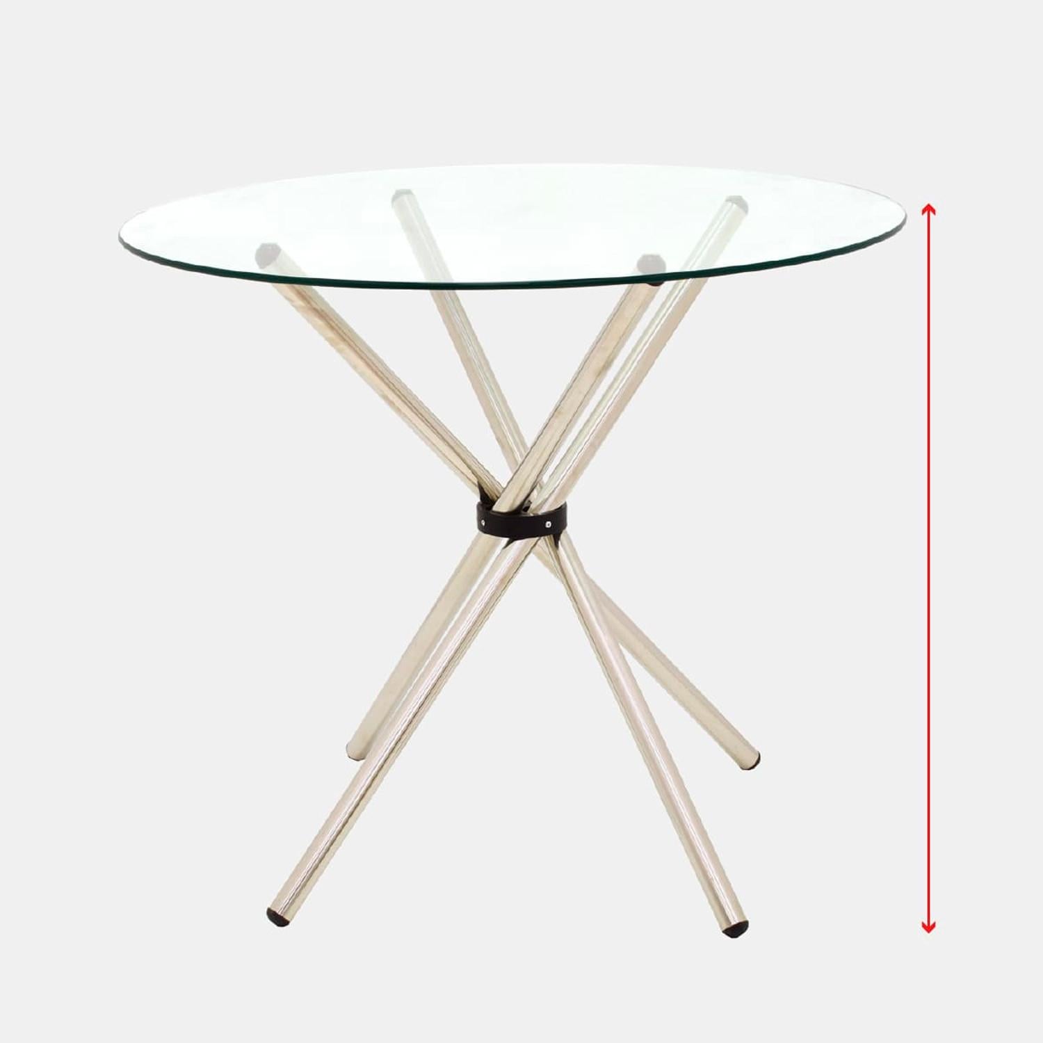 MESA DE COMEDOR NODOS 90 CM VIDRIO TRANSPARENTE OFIDEAS - 2