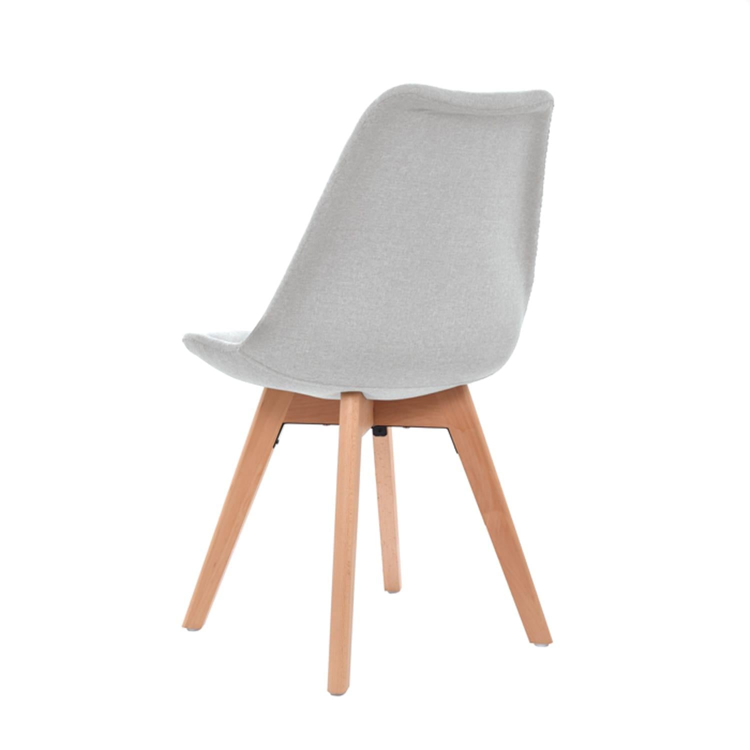 SILLA DE COMEDOR DISEÑO GHOST GRIS CLARO OFIDEAS - 1