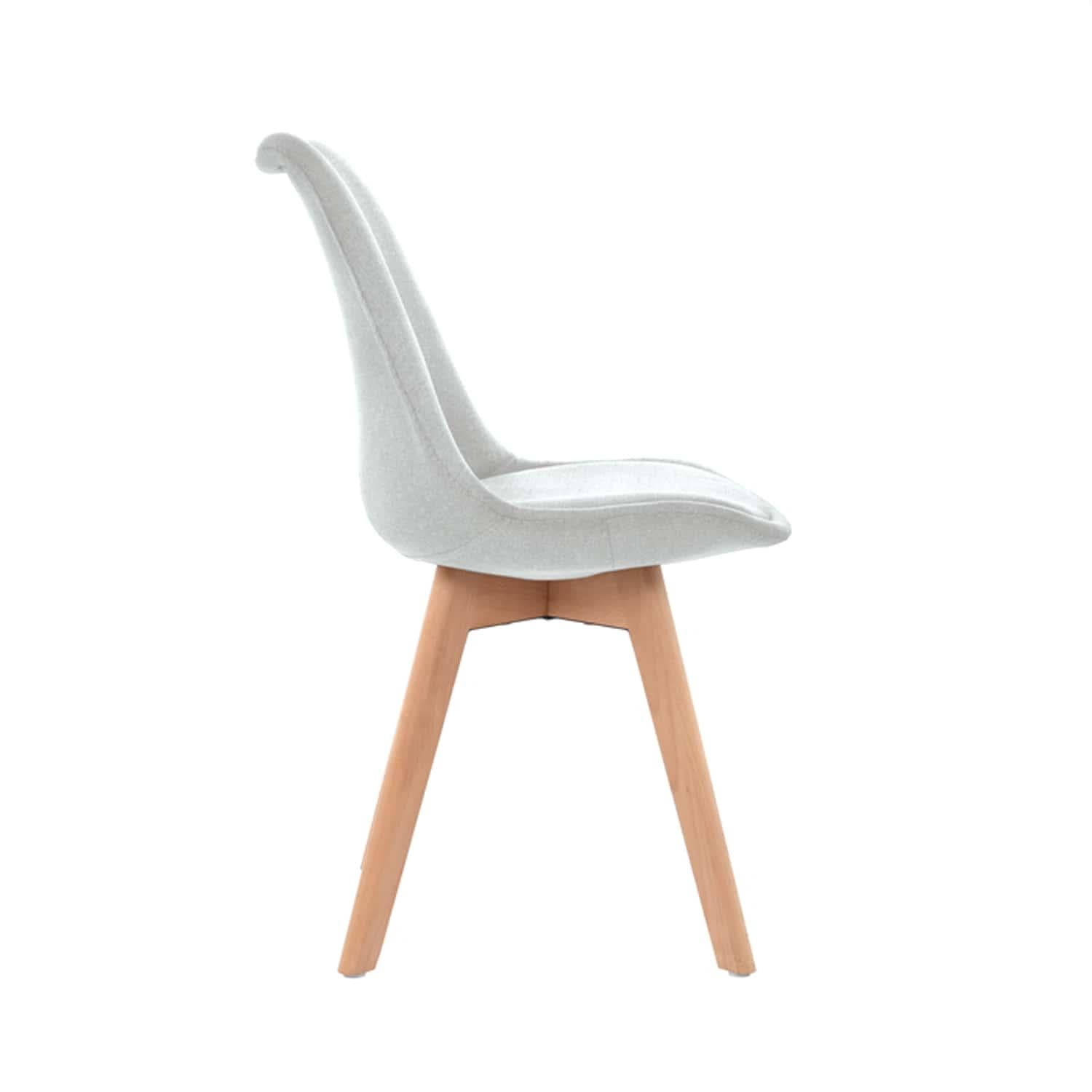 SILLA DE COMEDOR DISEÑO GHOST GRIS CLARO OFIDEAS - 3