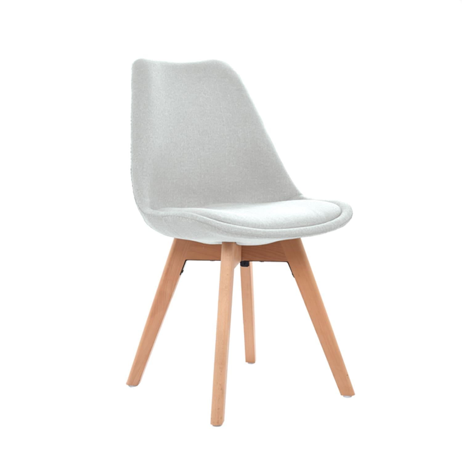 SILLA DE COMEDOR DISEÑO GHOST GRIS CLARO OFIDEAS - 5