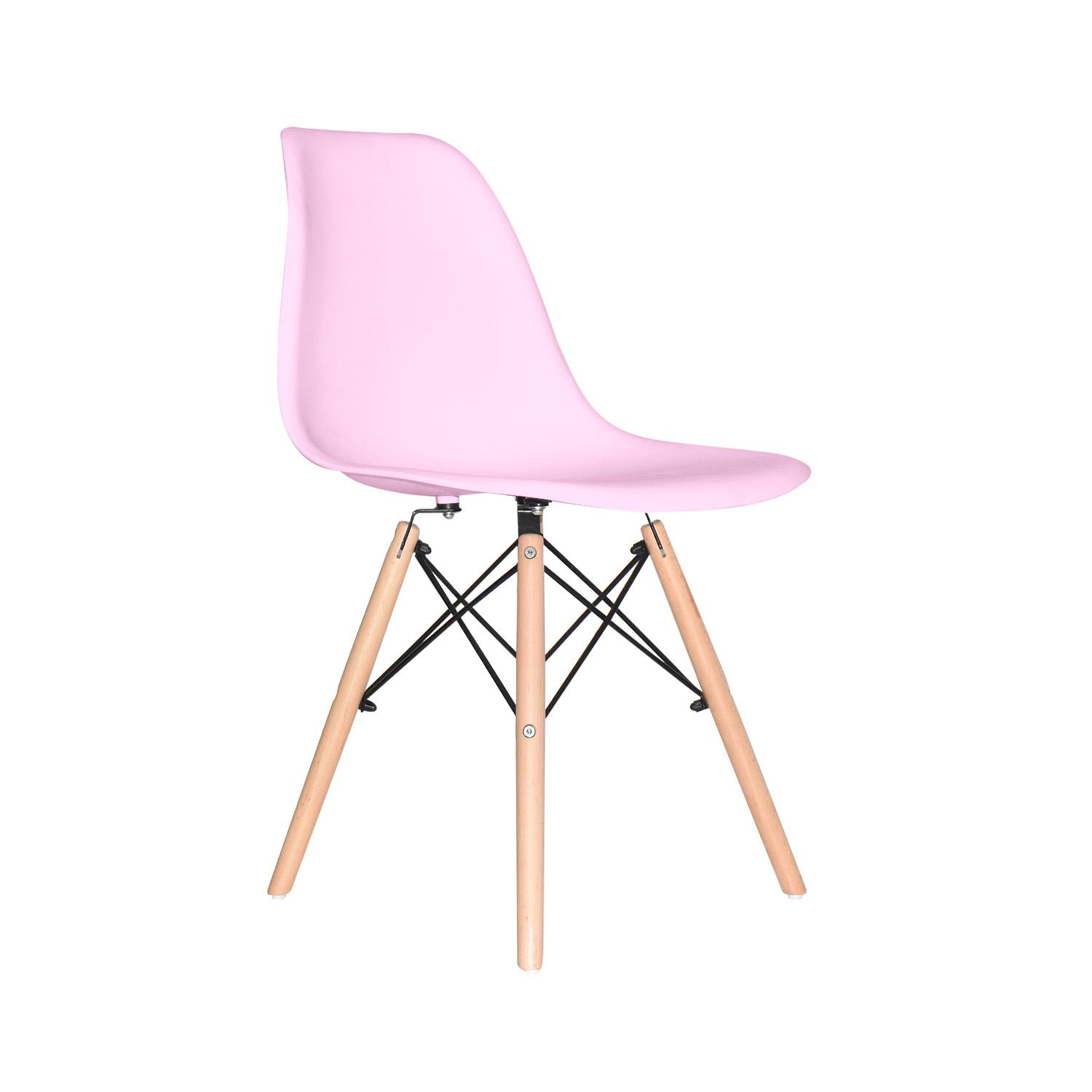 SILLA DE COMEDOR DISEÑO EAMES ROSADO OFIDEAS - 1