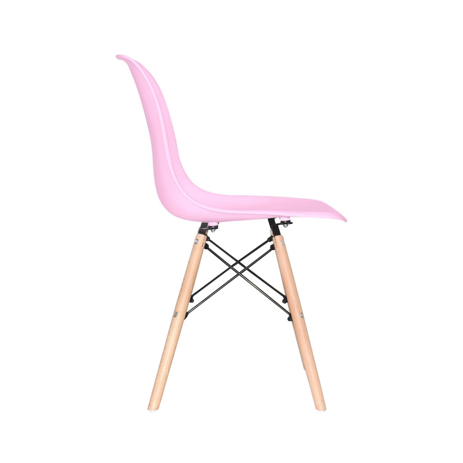 SILLA DE COMEDOR DISEÑO EAMES ROSADO OFIDEAS - 3