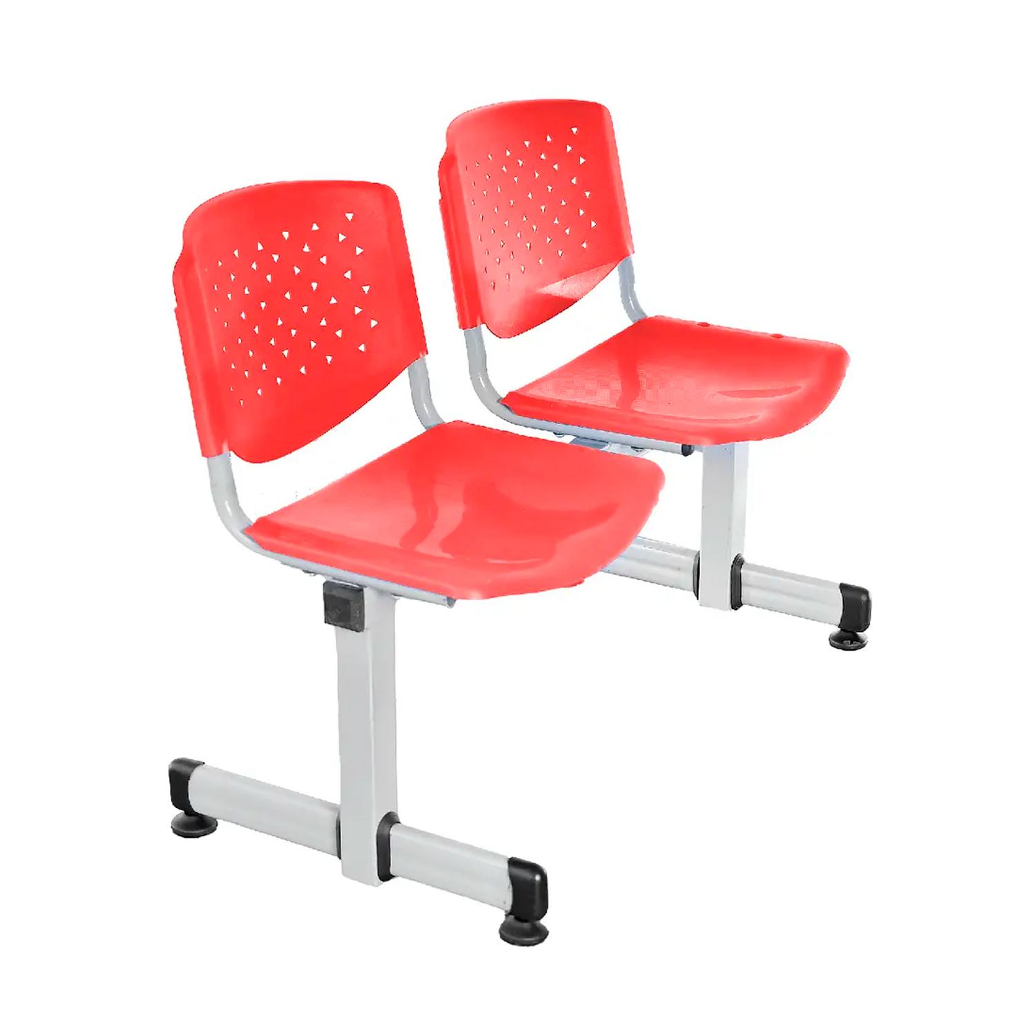 BANQUETA DE ESPERA PRISMA VE ROJO 2 ASIENTOS EG OFIDEAS - 1