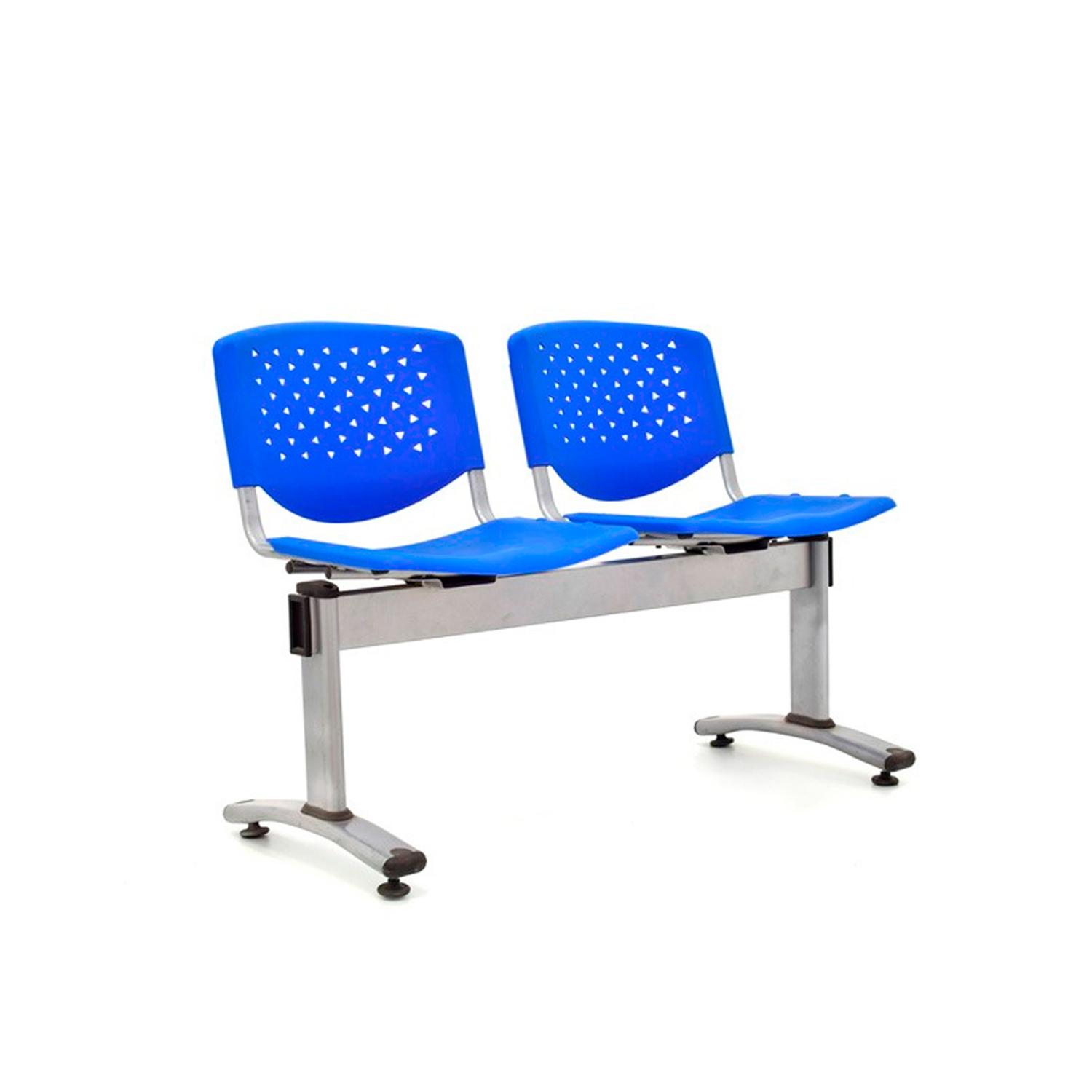BANQUETA DE ESPERA PRISMA PRO AZUL 2 ASIENTOS EG OFIDEAS - 1