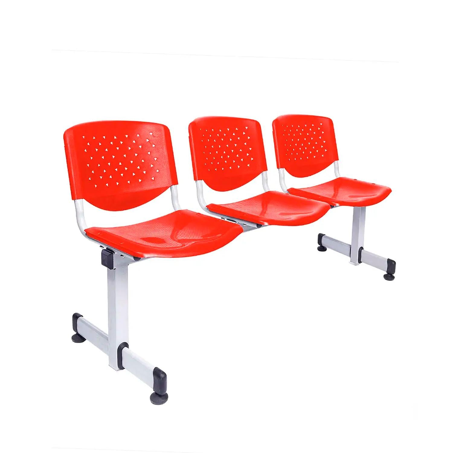 BANQUETA DE ESPERA PRISMA VE ROJO 3 ASIENTOS EG OFIDEAS - 1