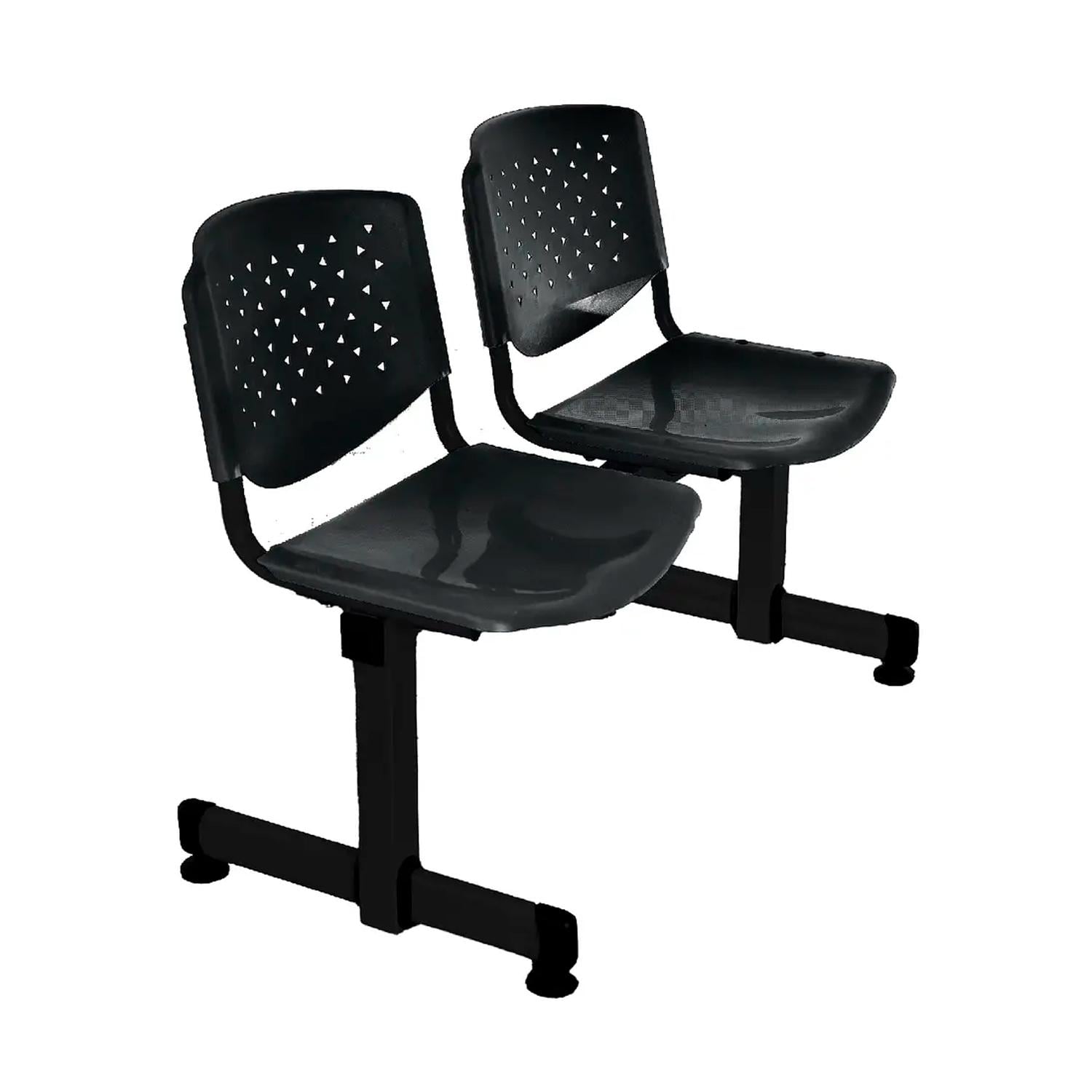 BANQUETA DE ESPERA PRISMA VE NEGRO 2 ASIENTOS EN OFIDEAS - 1