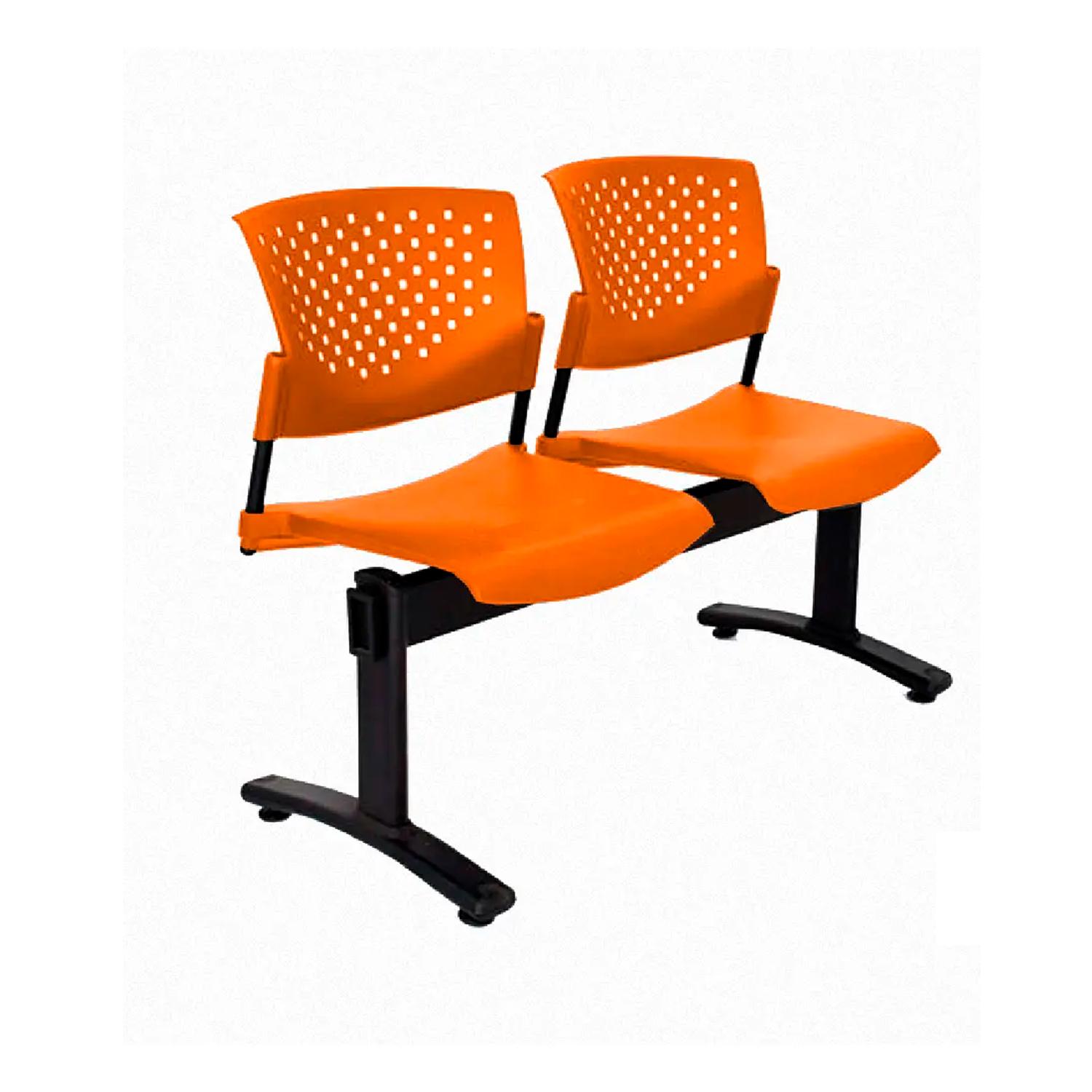 BANQUETA DE ESPERA BUTTERFLY VE NARANJA 2 ASIENTOS EN OFIDEAS - 1