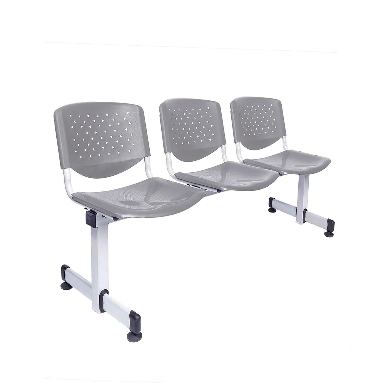 BANQUETA DE ESPERA PRISMA VE GRIS 3 ASIENTOS EG OFIDEAS - 1