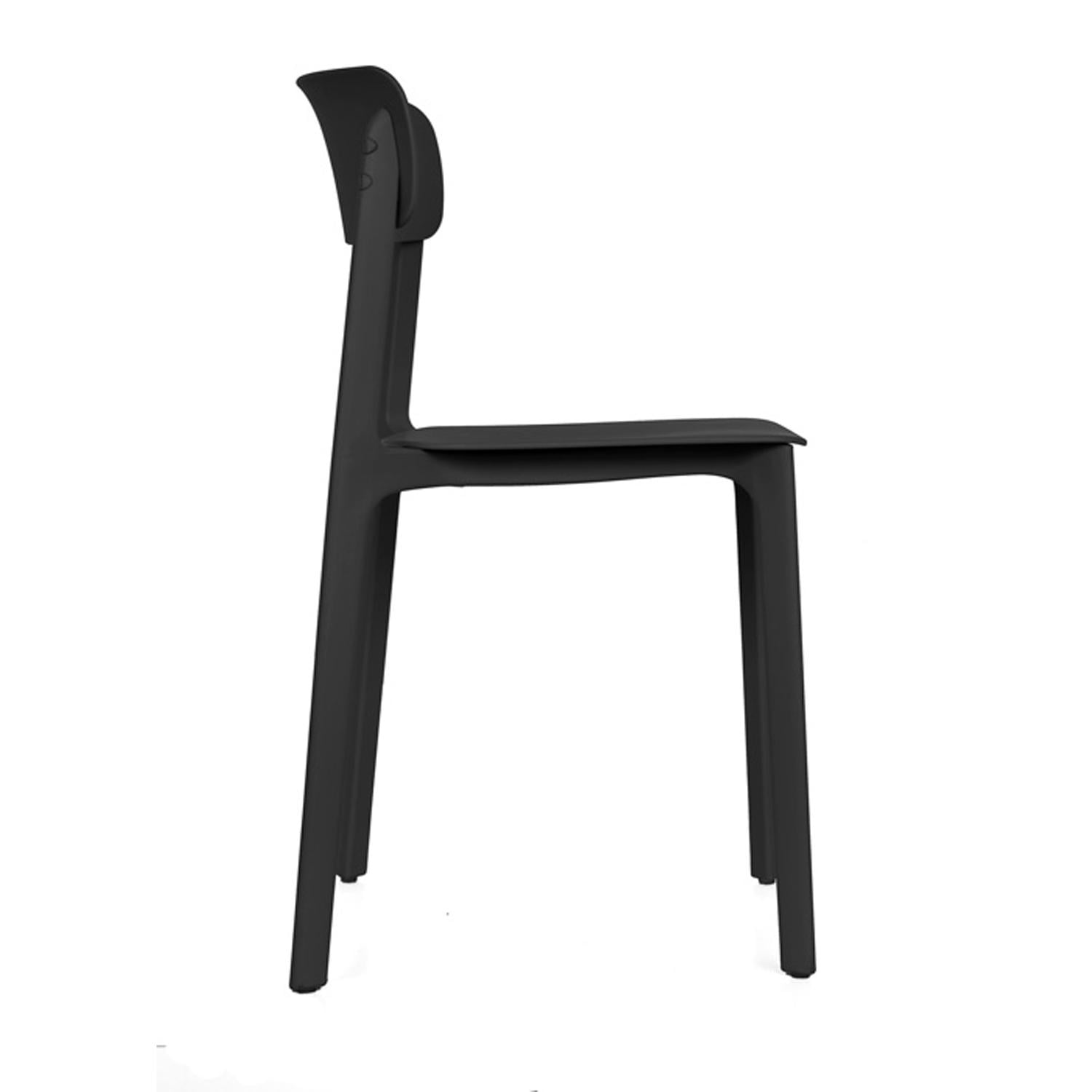 SILLA DE COMEDOR DISEÑO CLAY NEGRO OFIDEAS - 2